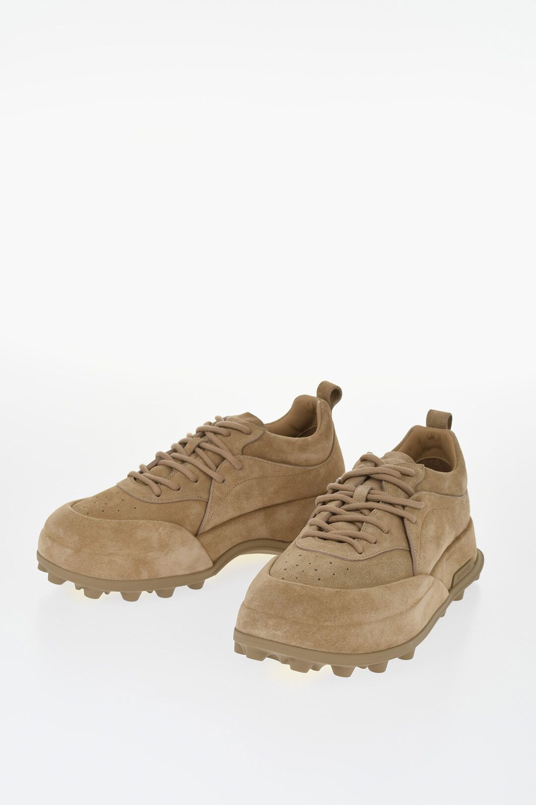 Jil Sander og1mm0625 Suede Reverse Lcae-up Sneakers in Beige Size US 10 / EU 43 - 2 Thumbnail