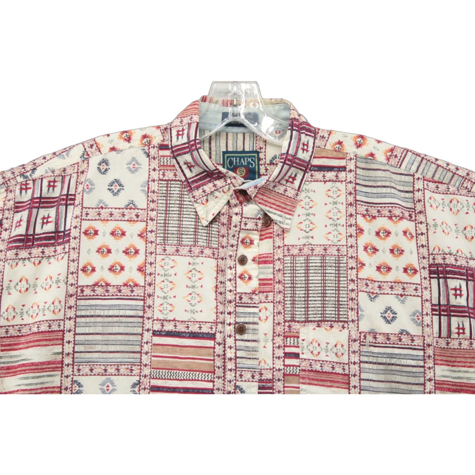 Ralph Lauren VINTAGE Chaps Ralph Lauren Shirt Mens L Patch Work Southwestern Print Long Sleeve Size US L / EU 52-54 / 3 - 1 Thumbnail