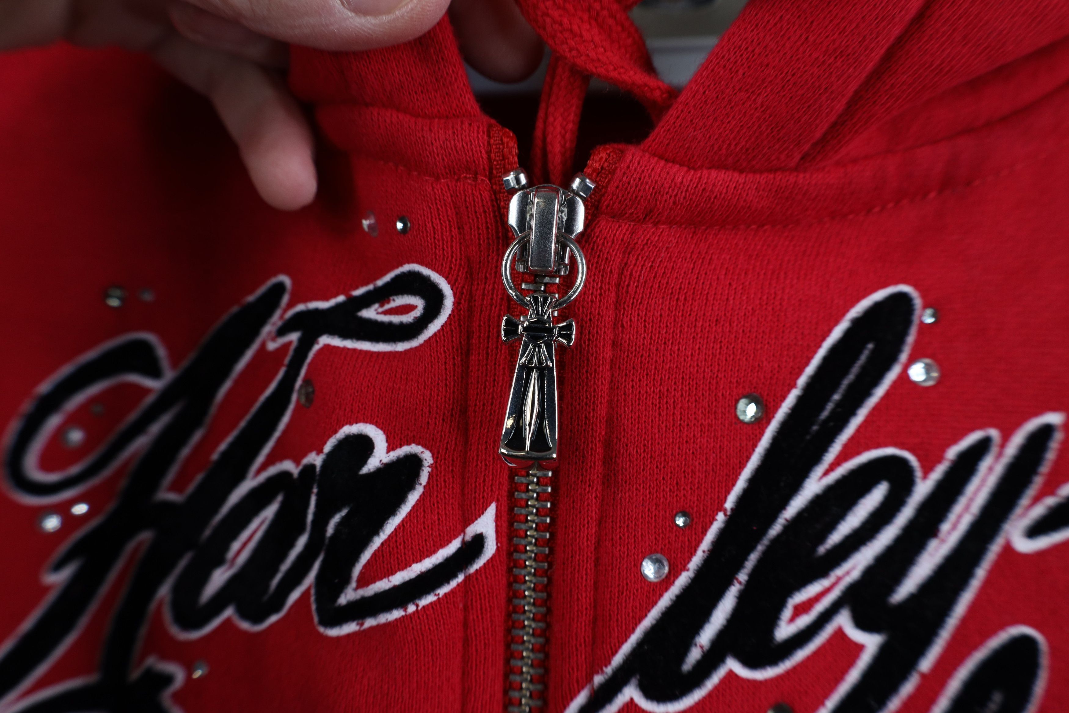 Harley Davidson Vintage Y2K Harley Davidson Rose Rhinestone Full Zip Hoodie Size L / US 10 / IT 46 - 5 Thumbnail