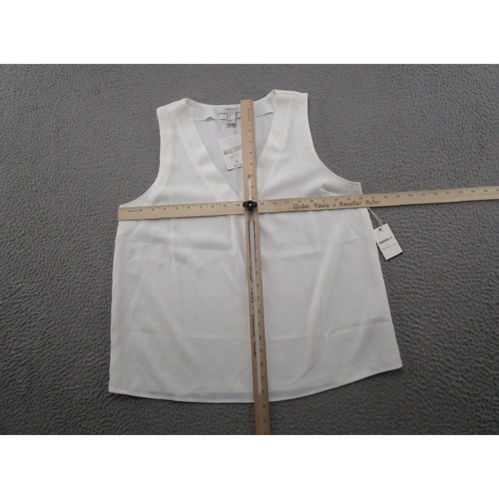 Forever 21 FOREVER 21 Blouse Shirt Women L White Sleeveless Lightweight Casual Spring Summer Size L / US 10 / IT 46 - 5 Thumbnail