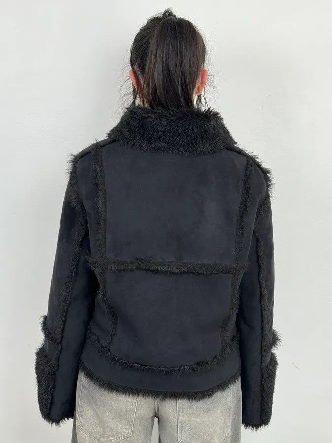 Balmain 2000s Balmain Black Faux Fur Classy Jacket Size M / US 6-8 / IT 42-44 - 3 Thumbnail