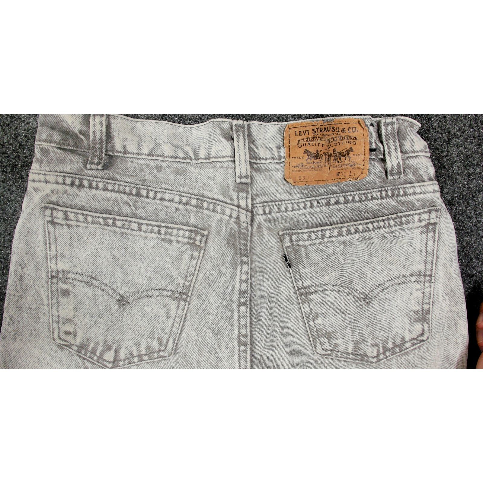 Levi's 80s Levi's 550 Acid Wash Cropped Tapered Mom Jeans USA Size 32" / US 10 / IT 46 - 16 Thumbnail