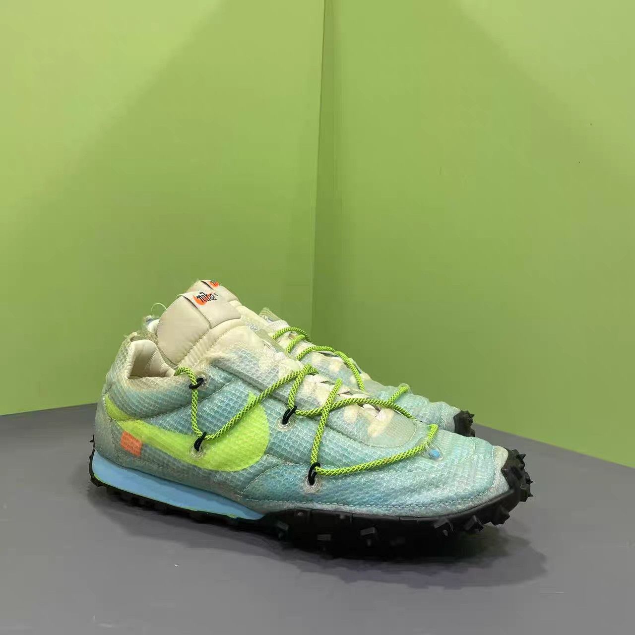 Nike Off-White × Nike Blue & Green Spiked Sneakers K15 Size US 9.5 / EU 42-43 - 3 Thumbnail