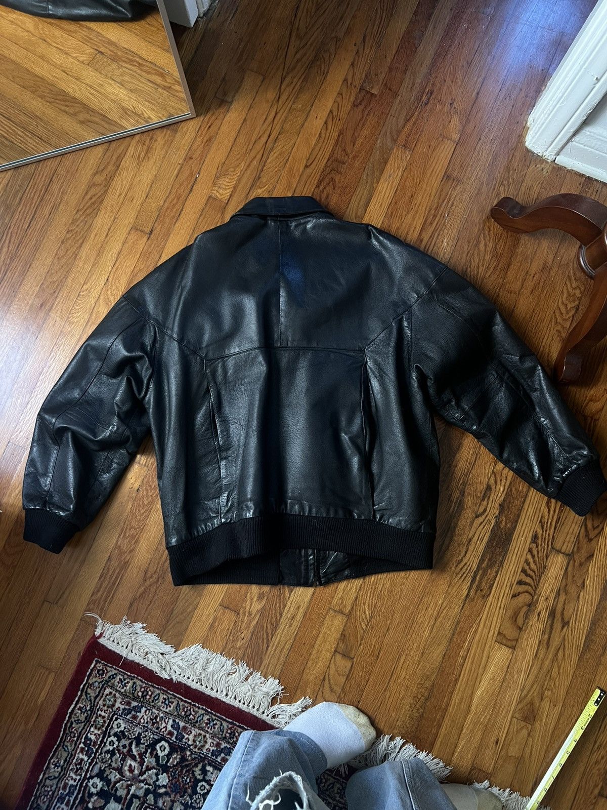 Vintage Leather bomber jacket Size US M / EU 48-50 / 2 - 2 Thumbnail