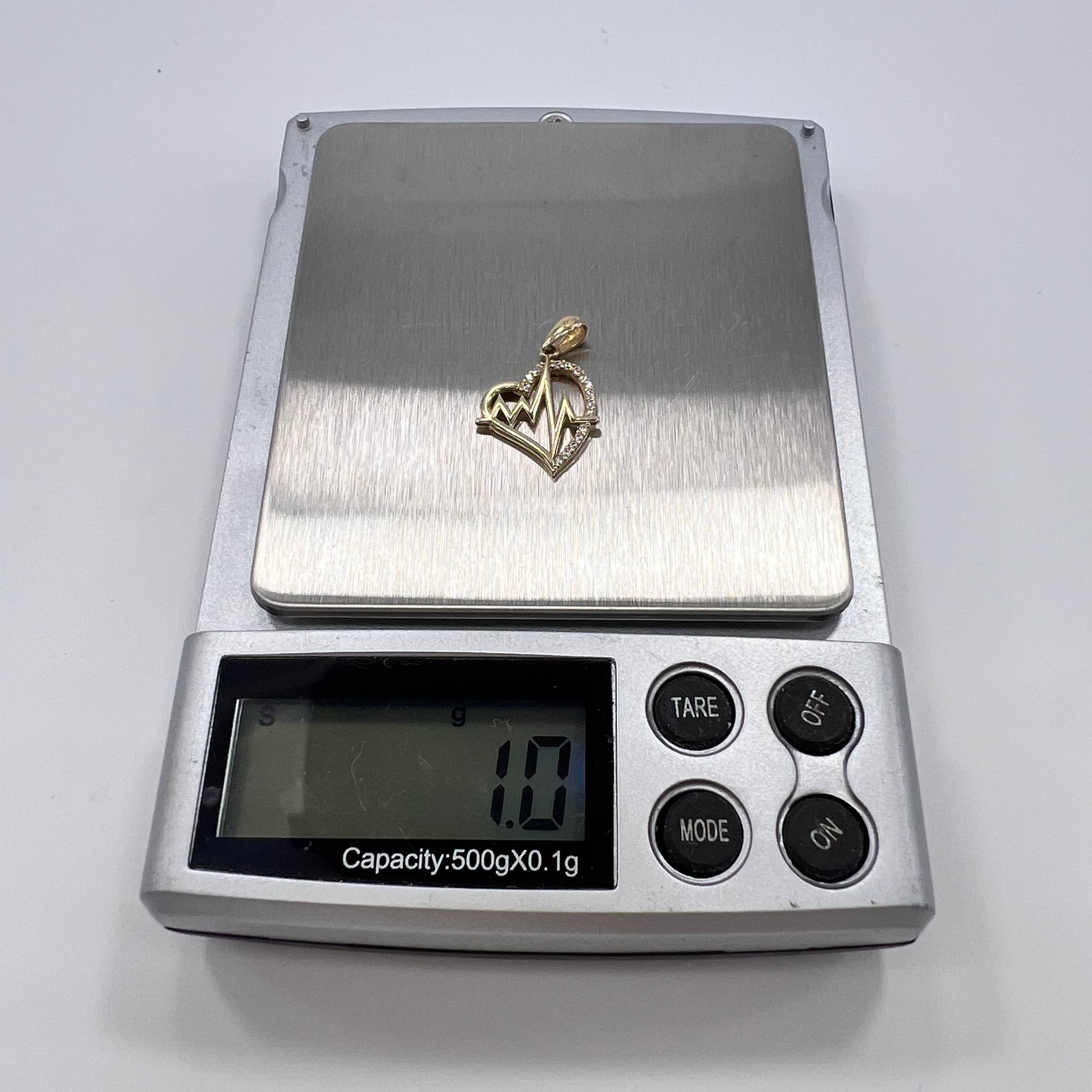 Other Italian 14K Gold Pendant Heart Design Luxury Gift 1.0g Size ONE SIZE - 3 Thumbnail