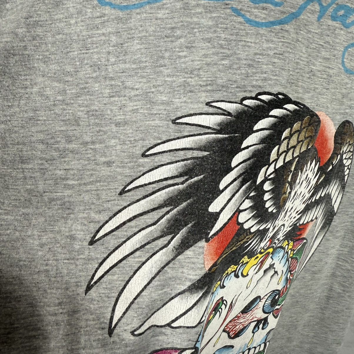 Christian Audigier × Ed Hardy × Vintage Vintage Ed Hardy By Christian Audigier Skull Eagle T-Shirt Size US L / EU 52-54 / 3 - 18 Thumbnail
