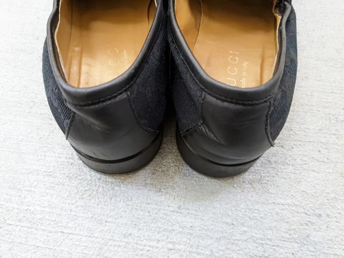 Gucci Gucci Horsebit Loafers Black 8.5 Canvas Monogram Leather Fur Size US 8.5 / IT 38.5 - 13 Thumbnail