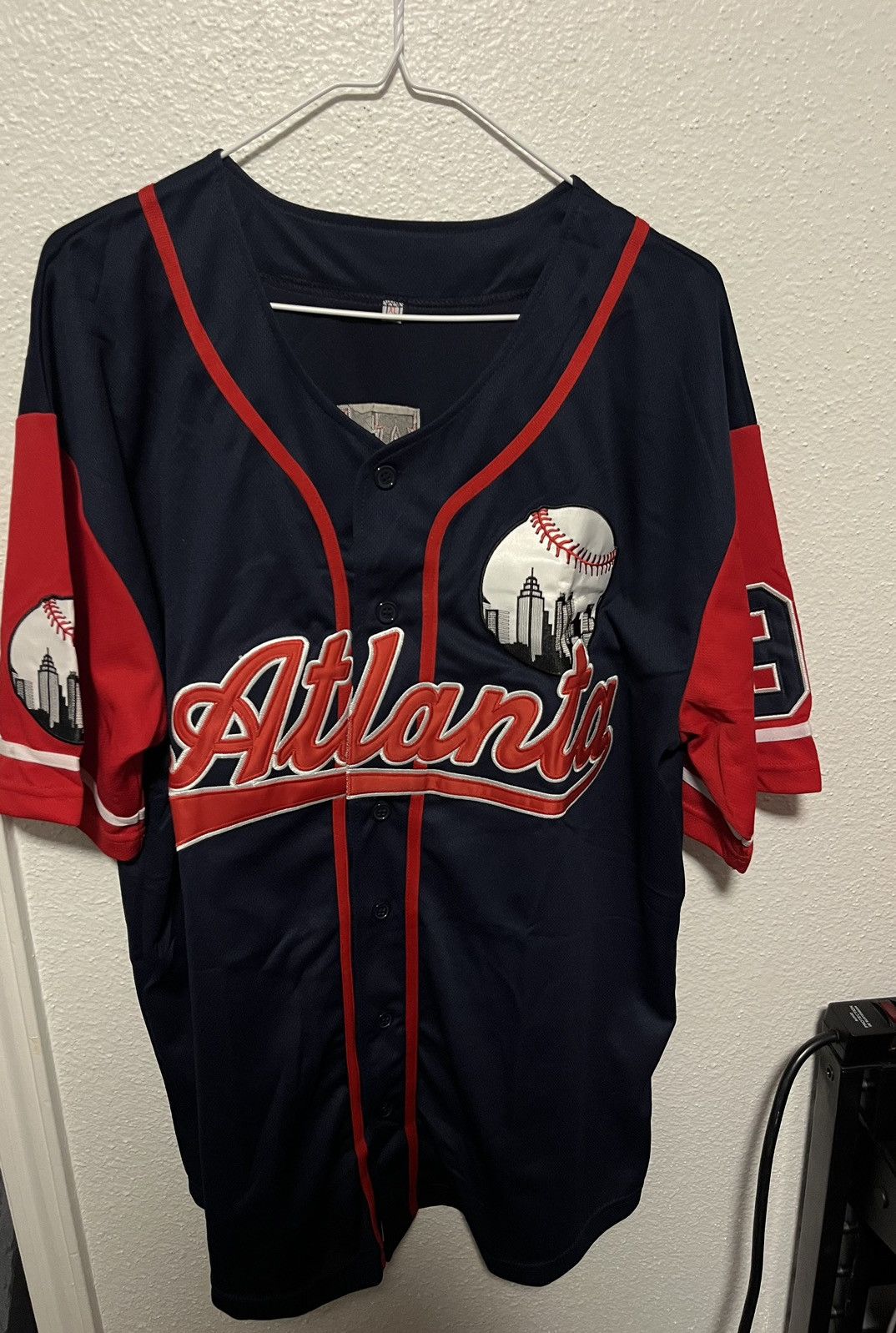 Vintage MLB Braves Jersey Size US L / EU 52-54 / 3 - 1 Thumbnail