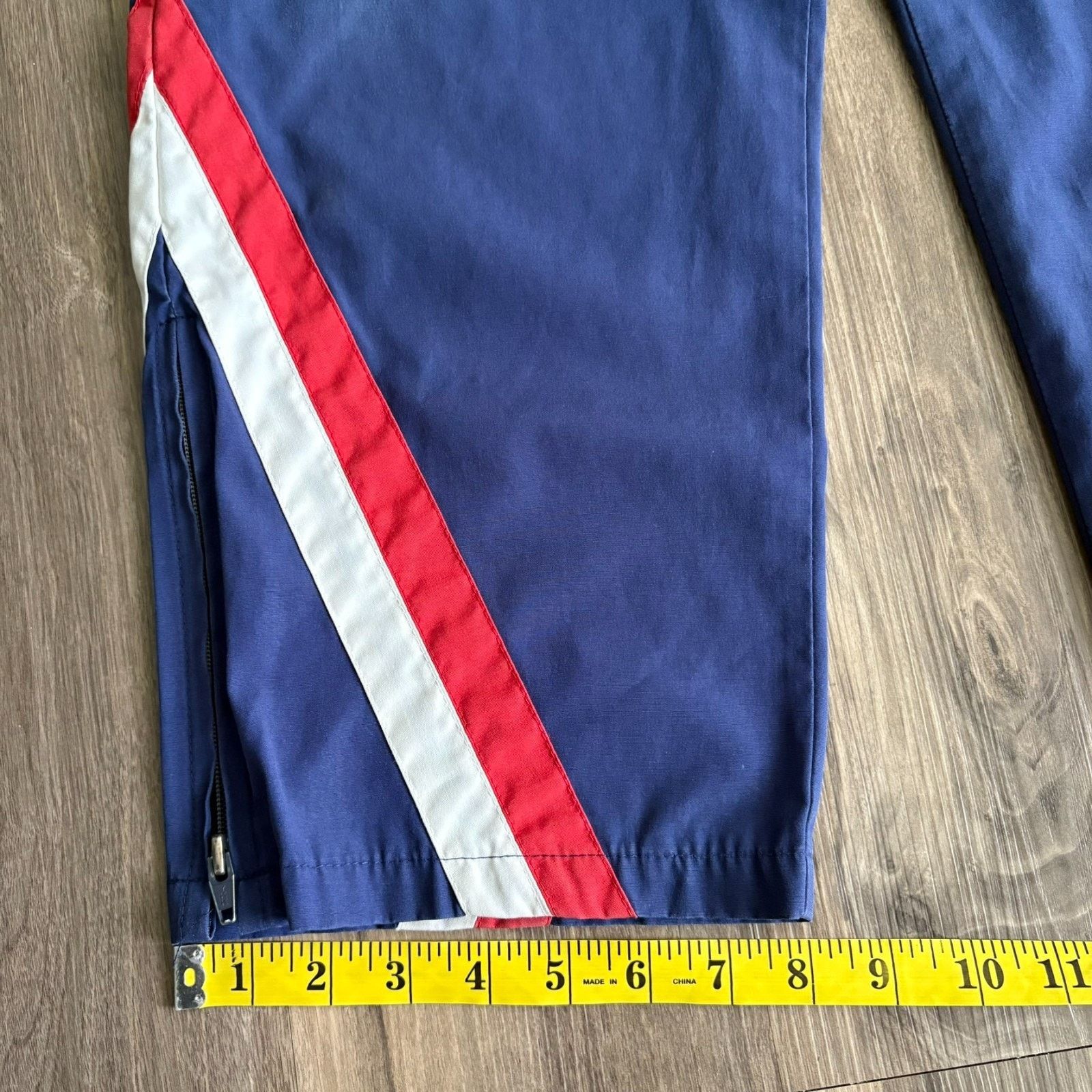 Vintage Vintage 1970s Striped Track Pants Men's Size S Blue Short Size US 32 / EU 48 - 5 Thumbnail