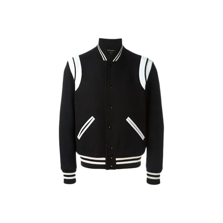 Saint Laurent Paris Saint Laurent Black Long Sleeve Baseball Jacket Size US M / EU 48-50 / 2 - 1 Thumbnail