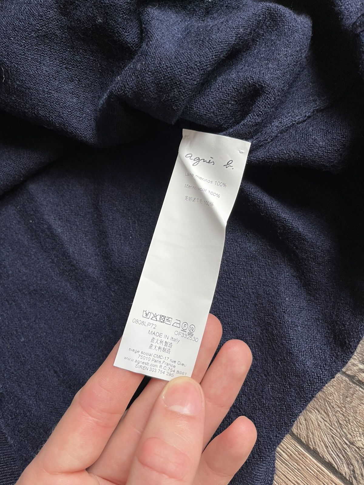 agnes b. Agnes B. Logo Merino Wool Park Jumper Sweater Made in Italy Size US M / EU 48-50 / 2 - 7 Thumbnail
