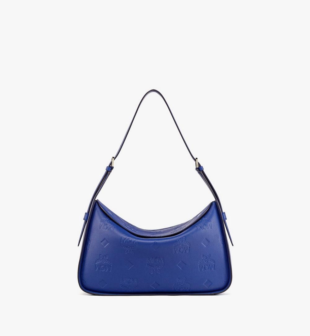 MCM o1mt1gz0125 Size: OS / Hobo Medium Bag in Blue Size ONE SIZE - 1 Thumbnail