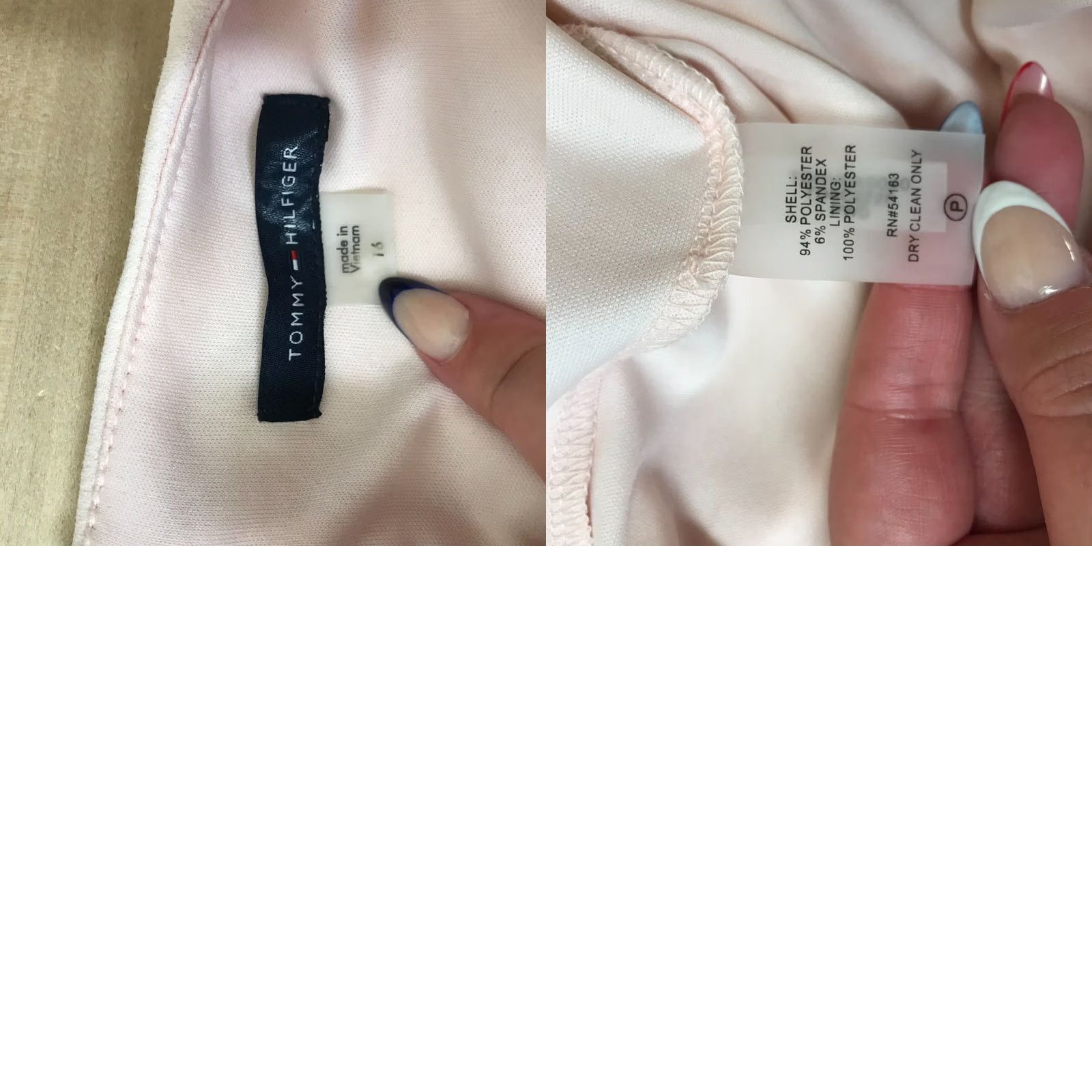 Tommy Hilfiger TOMMY HILFIGER PENCIL DRESS Pink WOMEN'S 16 ROUND NECK SHORT COLD SHOULDER Size 38" / US 16 / IT 52 - 8 Thumbnail