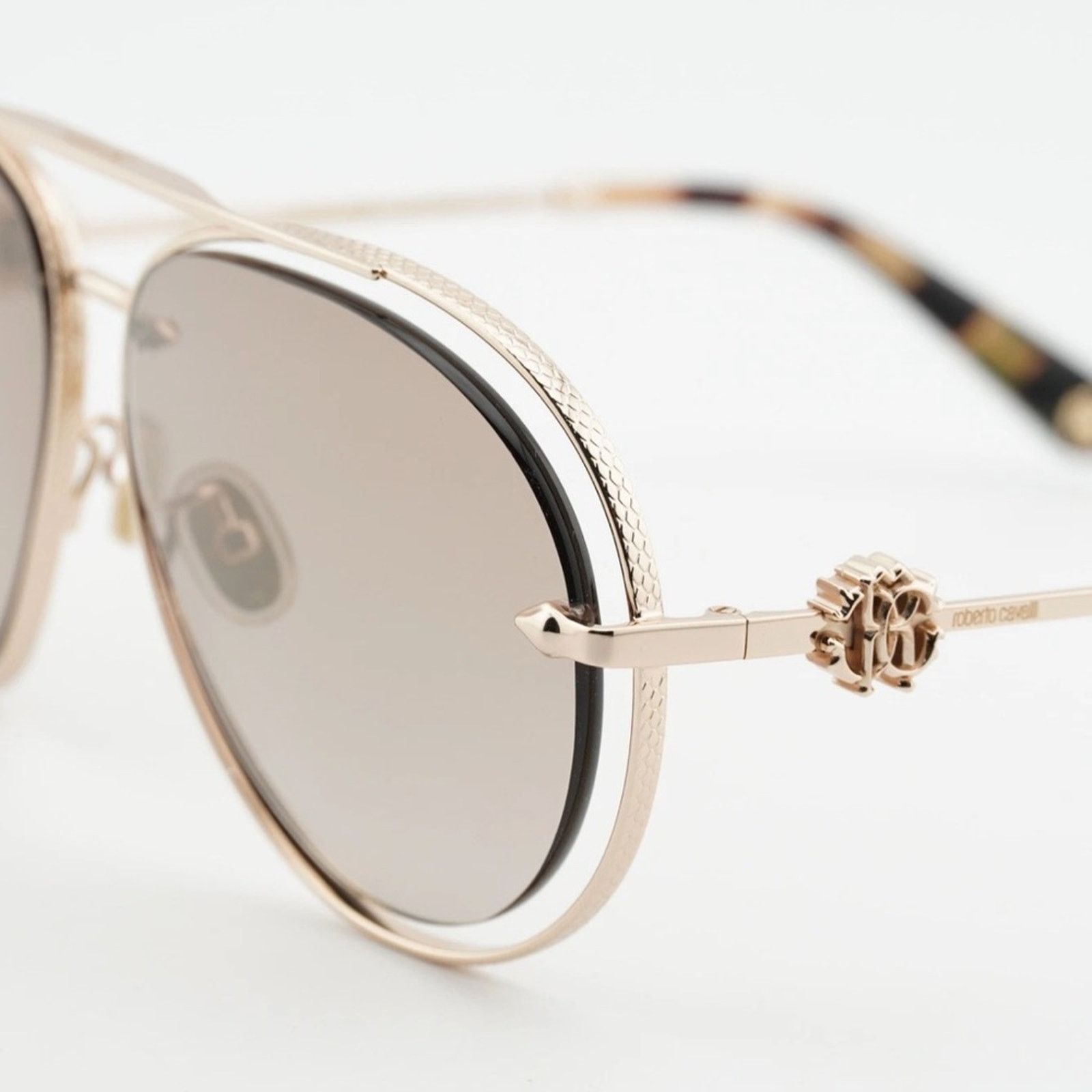 Roberto Cavalli Roberto Cavalli SRC032M Rose Gold Sunglasses 300G NEW Size ONE SIZE - 5 Thumbnail