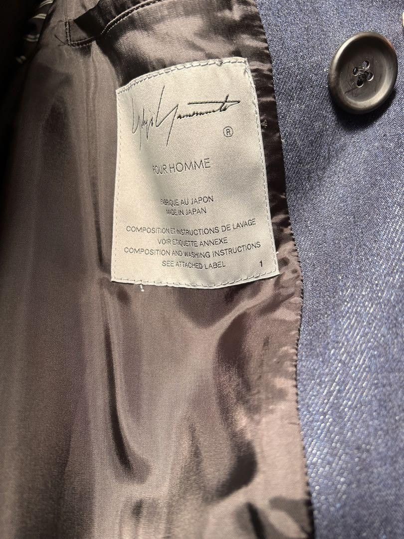 Yohji Yamamoto Yohji yamamoto pour homme 23aw flannel denim coat Size US S / EU 44-46 / 1 - 3 Thumbnail
