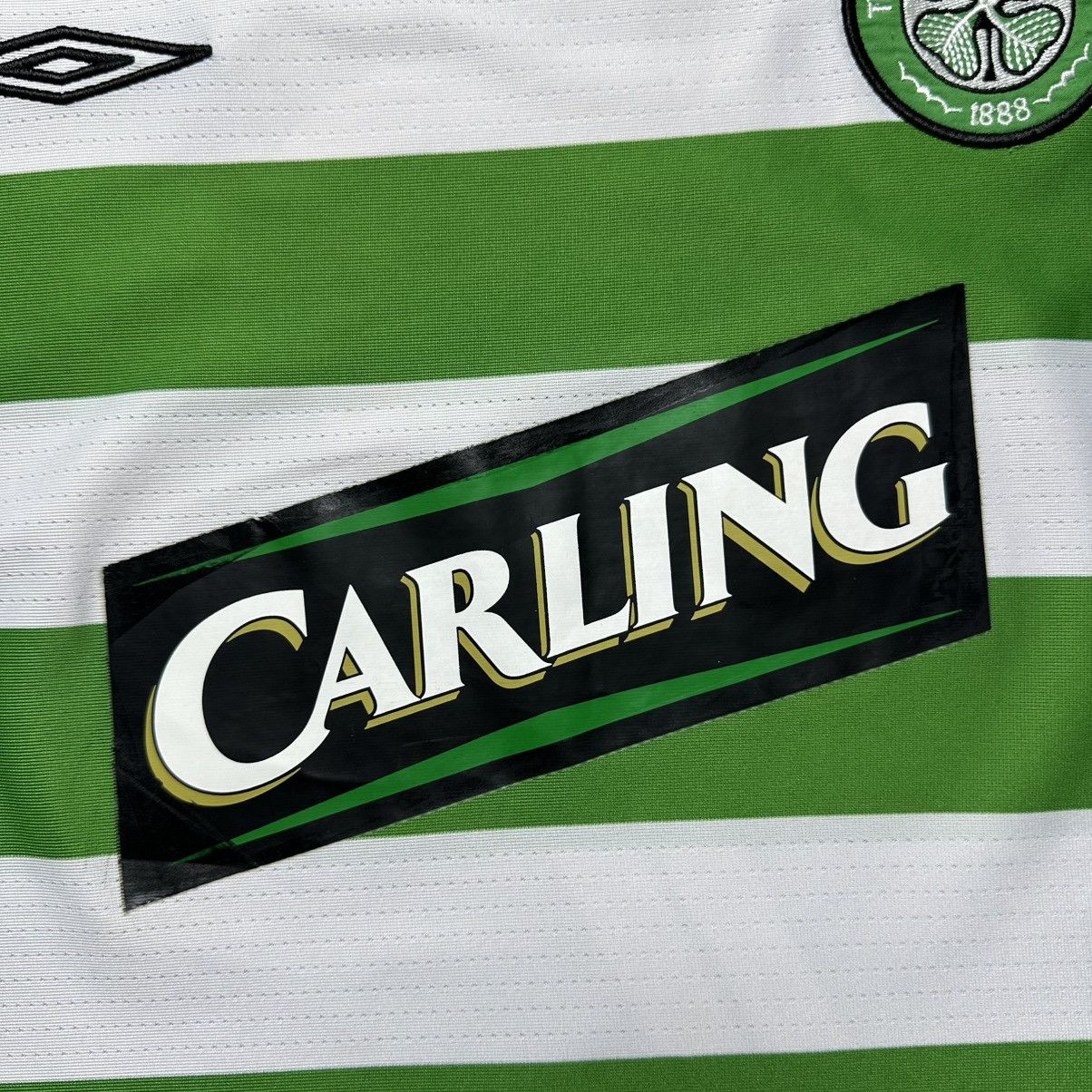 Umbro CELTIC UMBRO 2004/2005 FOOTBALL HOME JERSEY #7 LARSSON Size US XL / EU 56 / 4 - 8 Thumbnail
