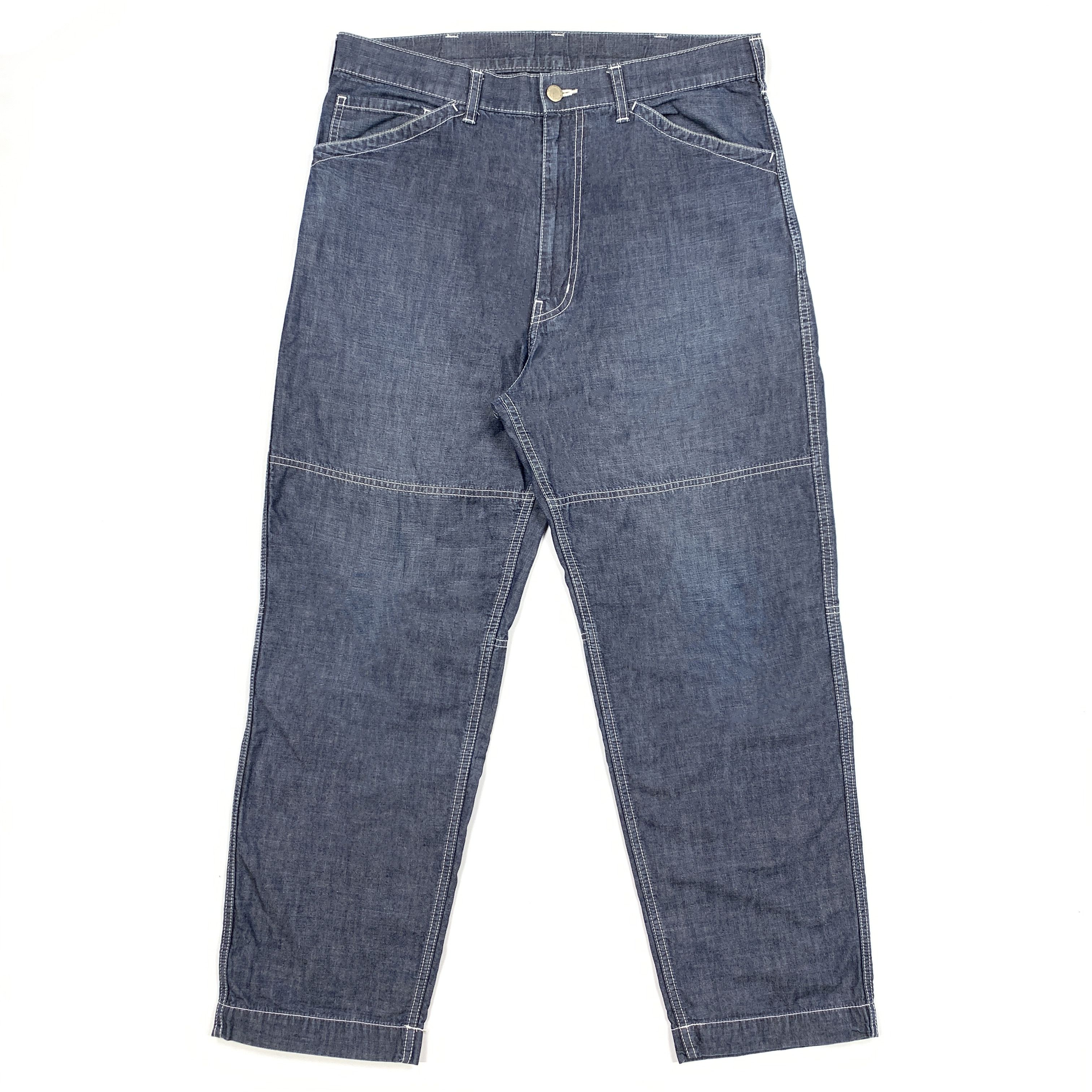 Comme des Garcons × Comme des Garcons Homme × Comme des Garcons Homme Plus 00s Indigo Chambray Jeans Size US 33 - 1 Thumbnail
