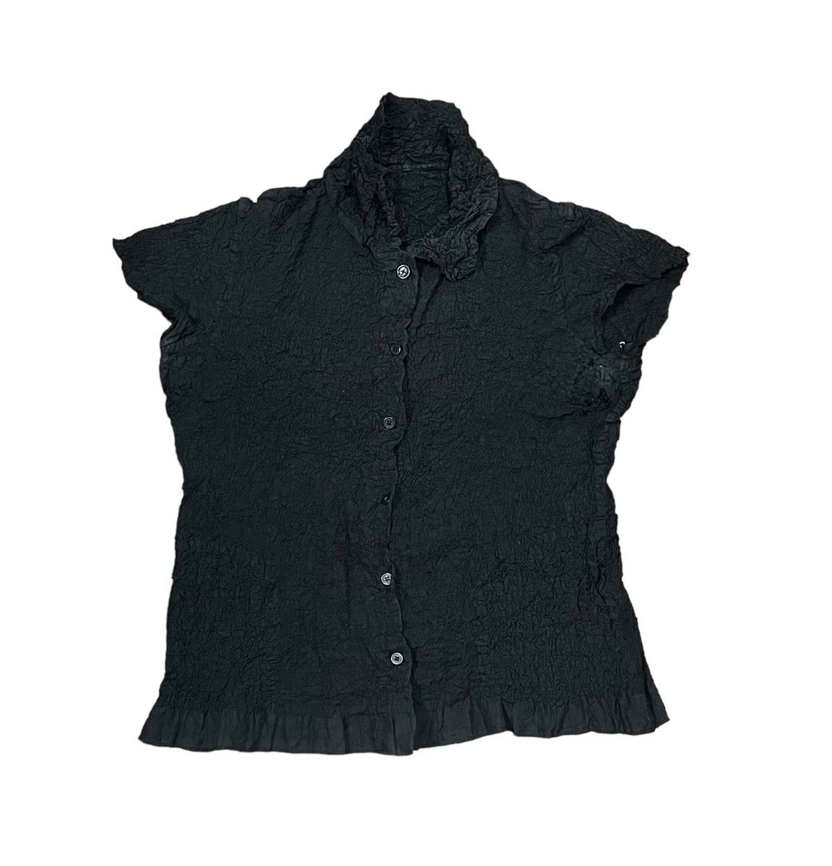 Homme Plisse Issey Miyake *FINAL DROP* TAX FREE 🇺🇸 issey miyake me pleats black shirt Size S / US 4 / IT 40 - 1 Thumbnail