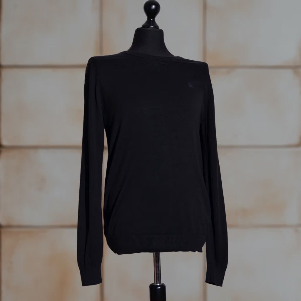 G-Star G-Star RAW Mens Black Crew Neck Jumper Sweater Cotton Size M Size US M / EU 48-50 / 2 - 1 Thumbnail