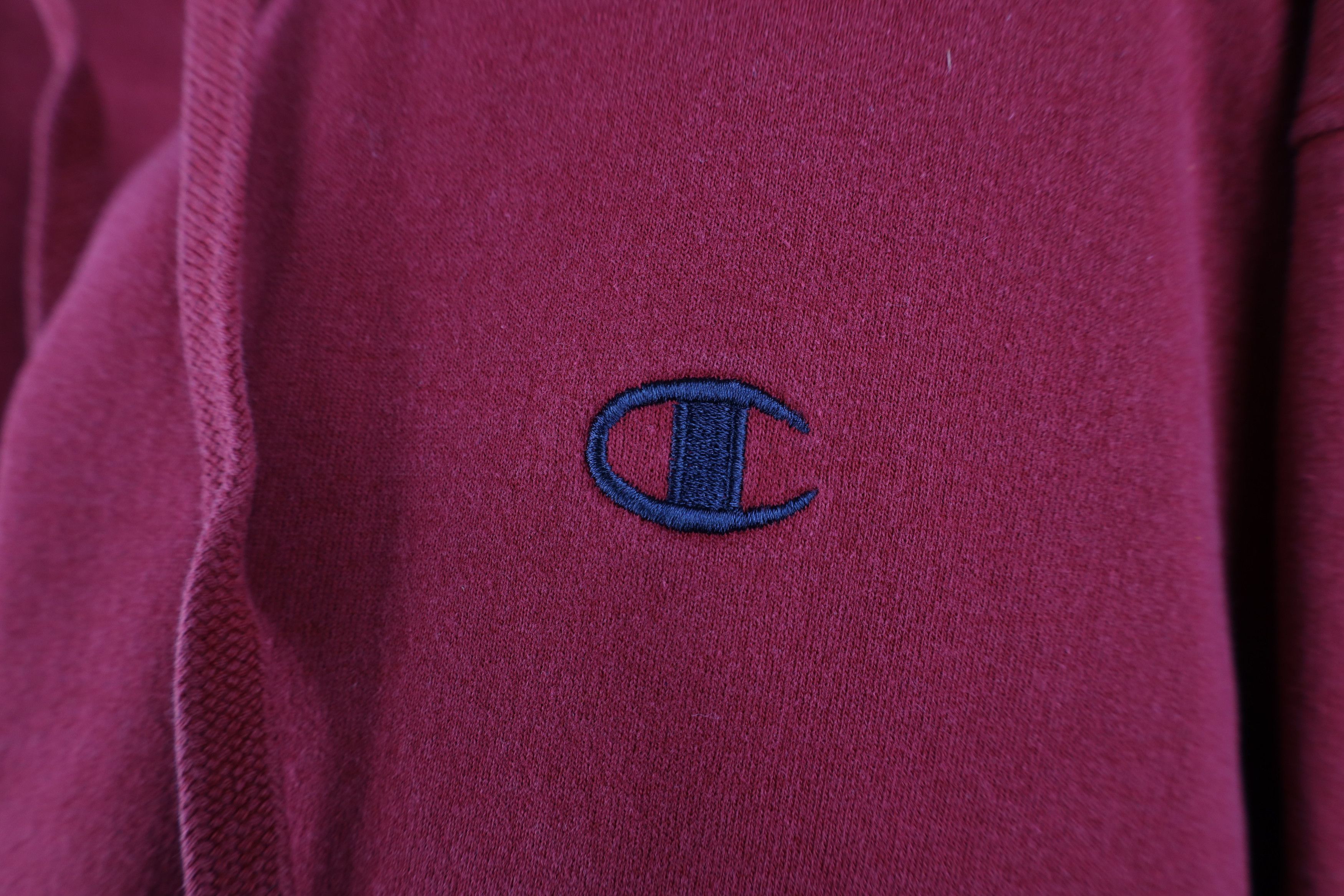 Champion Vintage Champion Classic Logo Hoodie Sweatshirt Red Size US XL / EU 56 / 4 - 4 Thumbnail