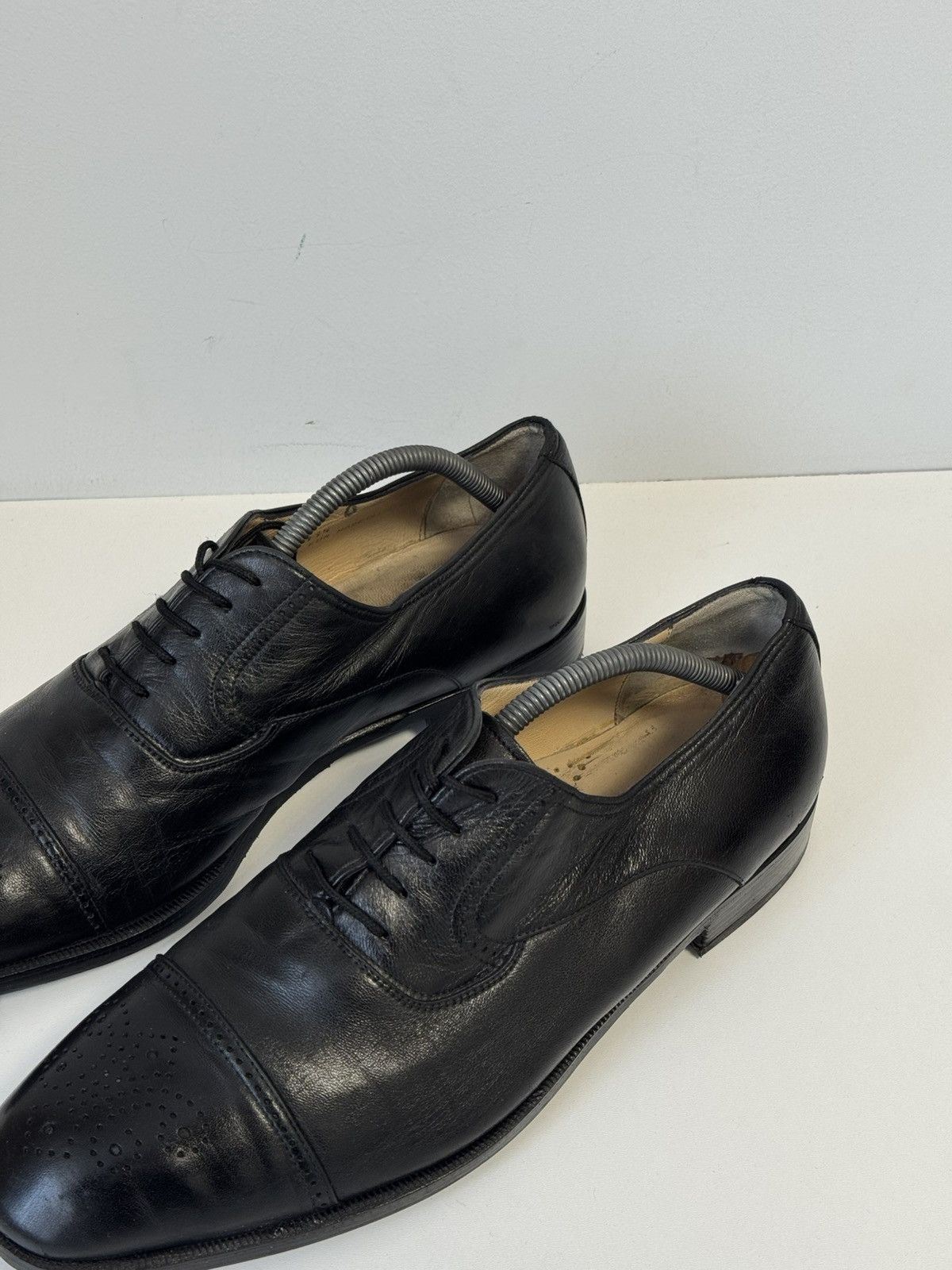 Bally Bally Orlando Men’s Black Leather Brogue Shoes Luxury Shoes Size US 11.5 / EU 44-45 - 2 Thumbnail
