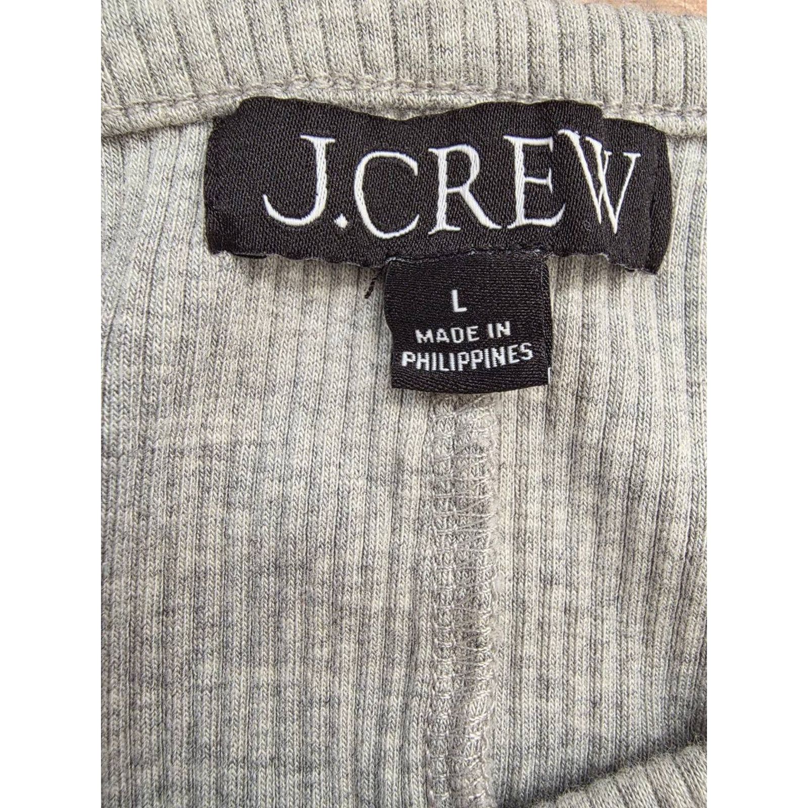 J.Crew J. Crew RIBBED TANK TOP Grey cotton women Y2K Large A001663 Size L / US 10 / IT 46 - 6 Thumbnail