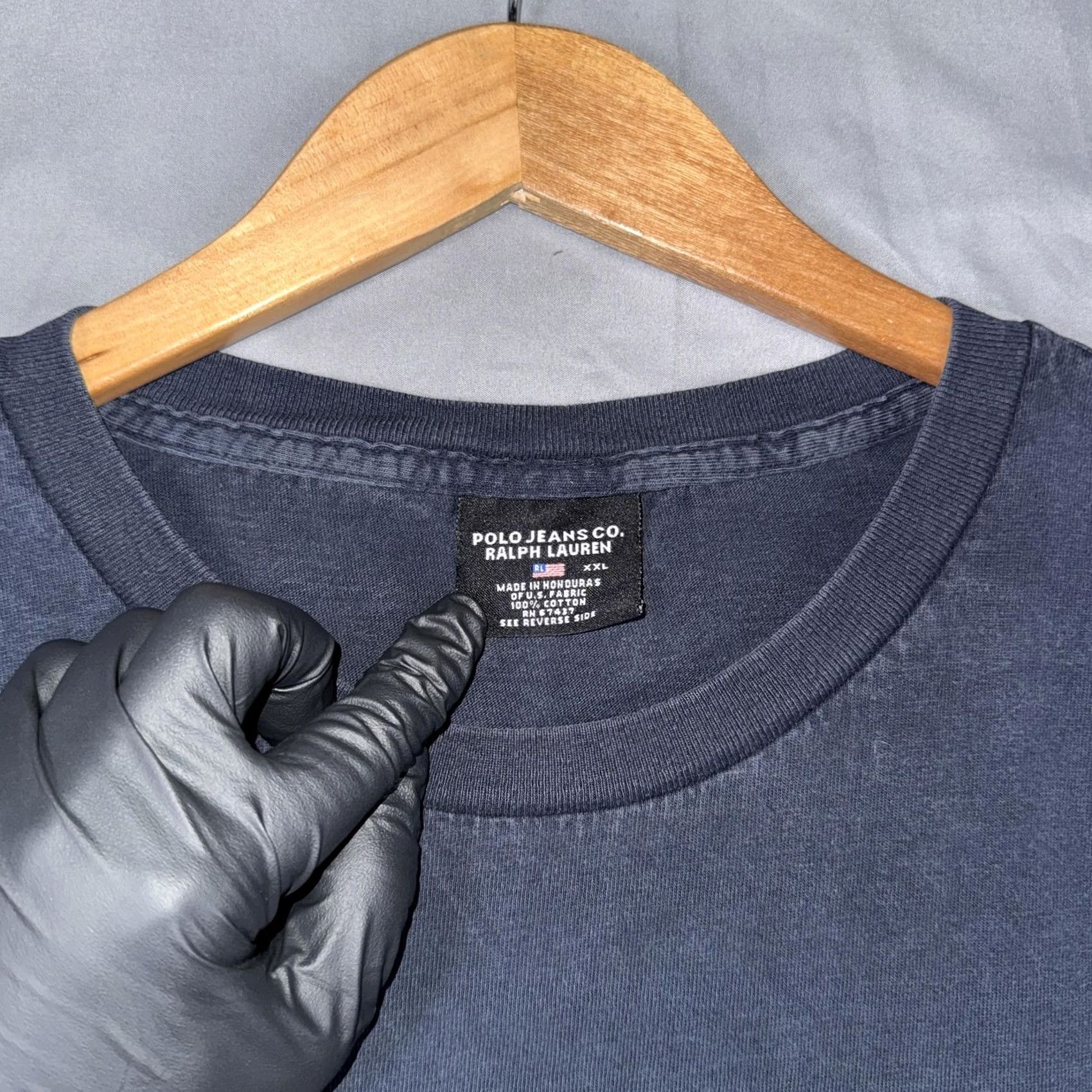 Vintage VINTAGE Polo Jeans Co. Ralph Lauren Shirt Mens 2XL Blue Graphic Tshirt RL Logo 1967 Neck Crew Short Sleeve Cotton Jersey Size US XXL / EU 58 / 5 - 3 Thumbnail