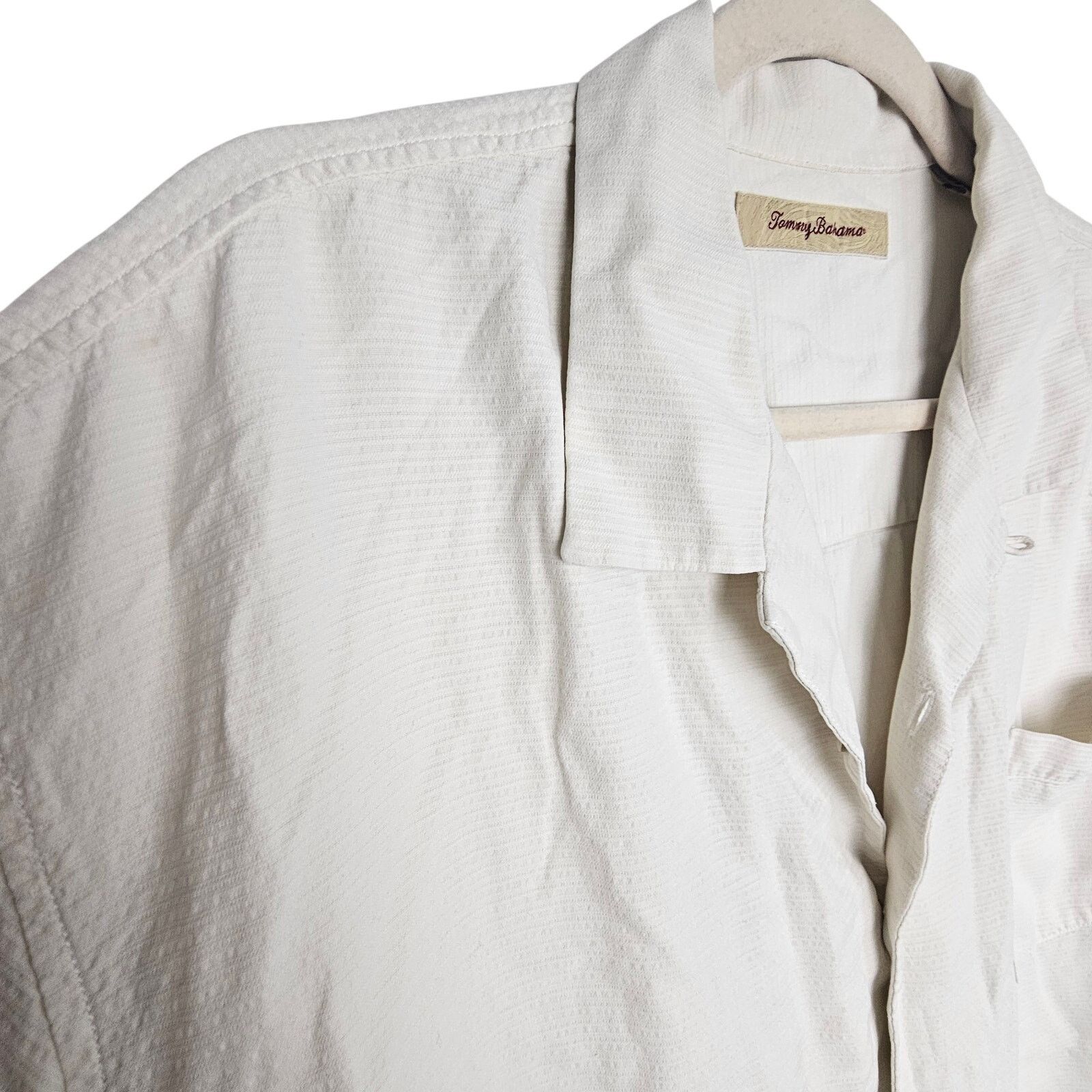 Tommy Bahama Tommy Bahama Mens Silk Hawaiian Shirt Size XL Cream Resort Size US XL / EU 56 / 4 - 5 Thumbnail