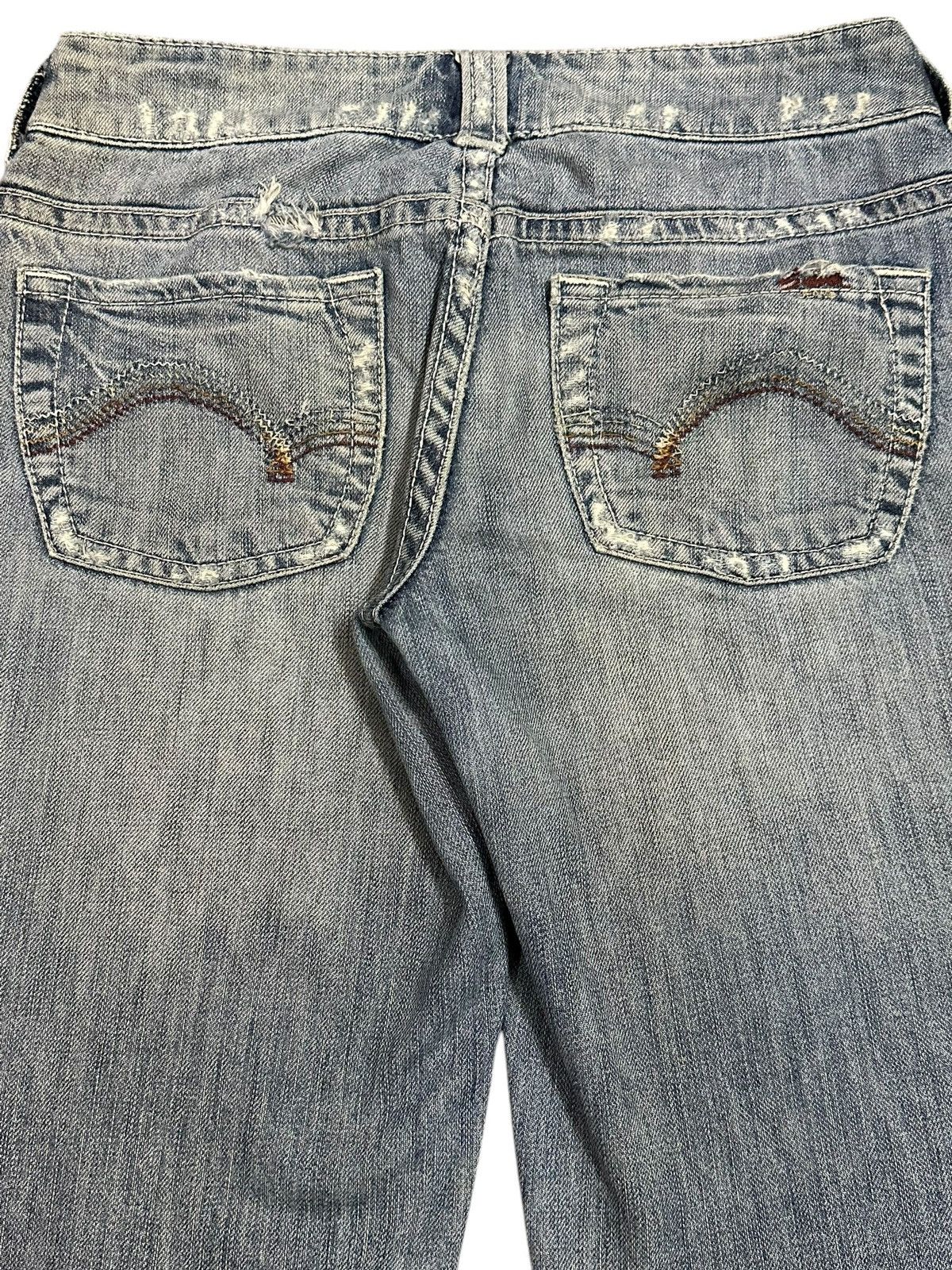 If Six Was Nine Vintage Japanese Brand Blue Faded Wash Style Flare Jeans Size US 27 - 5 Thumbnail
