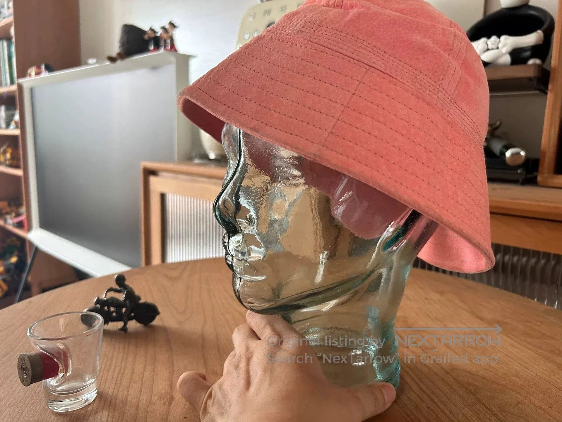 Hender Scheme pink suede bucket hat for all genders. Size ONE SIZE - 3 Thumbnail