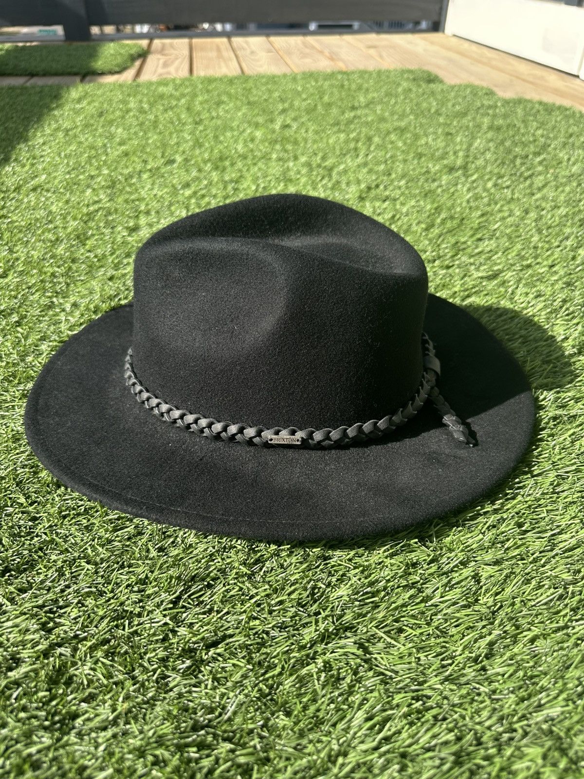 Brixton Brixton Black Felt Rancher Fedora Hat Mens Size Small 56cm Size ONE SIZE - 2 Thumbnail