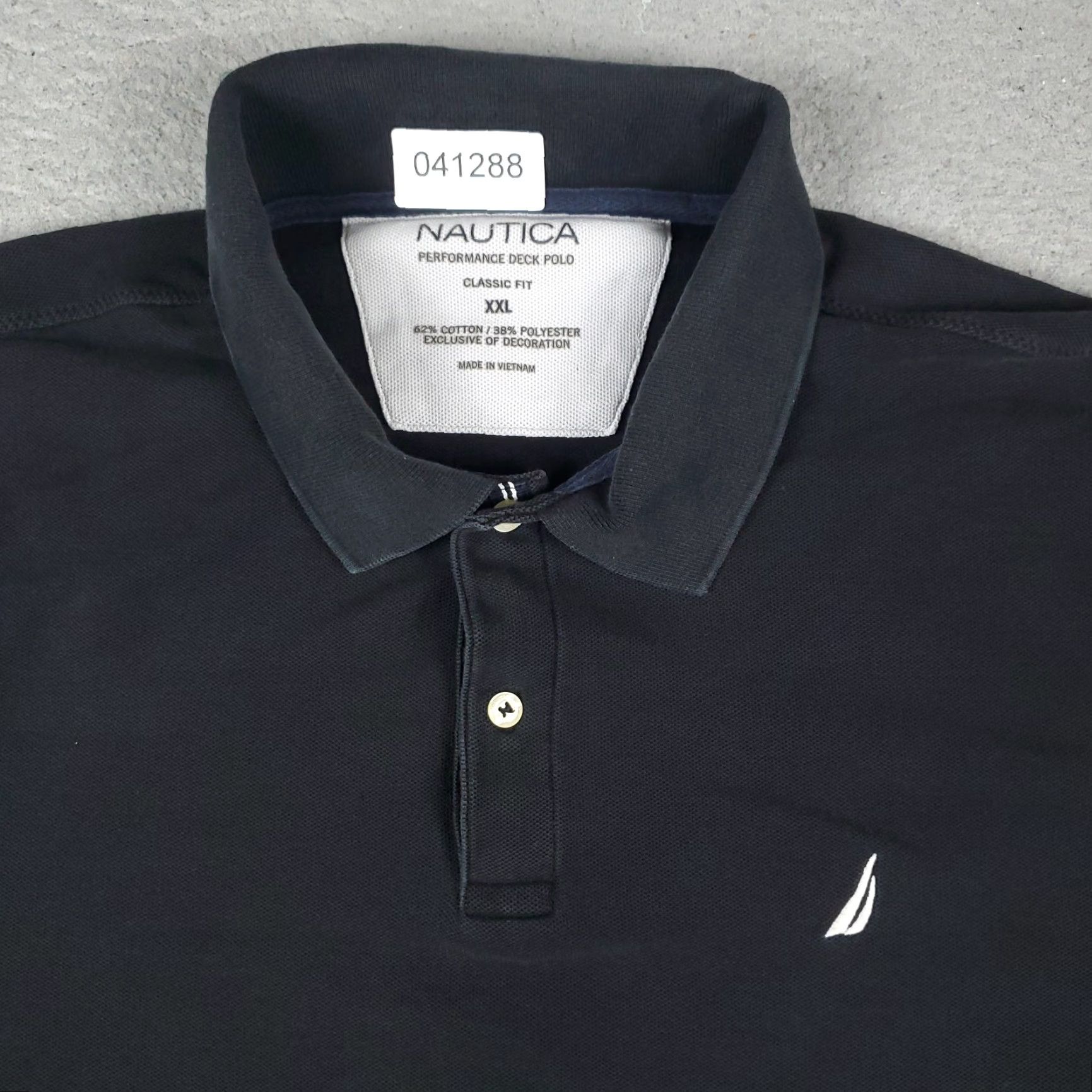 Nautica Nautica Polo Shirt Mens 2XL Black Short Sleeve Casual Knit Button-Front Classic Logo Sports MENS Size US XXL / EU 58 / 5 - 2 Thumbnail