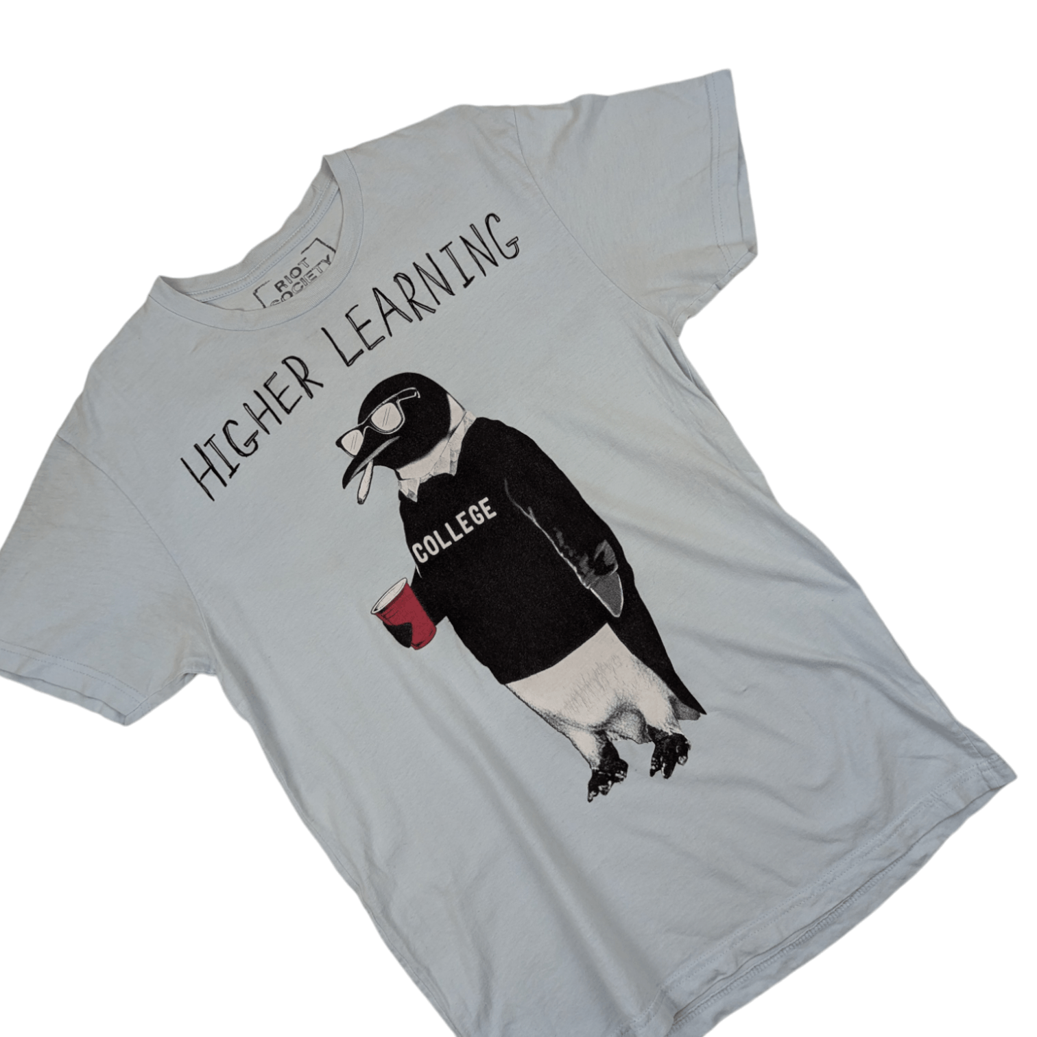 Riot Society RIOT SOCIETY Higher Learning Peguin Graphic T-Shirt Size US S / EU 44-46 / 1 - 3 Thumbnail