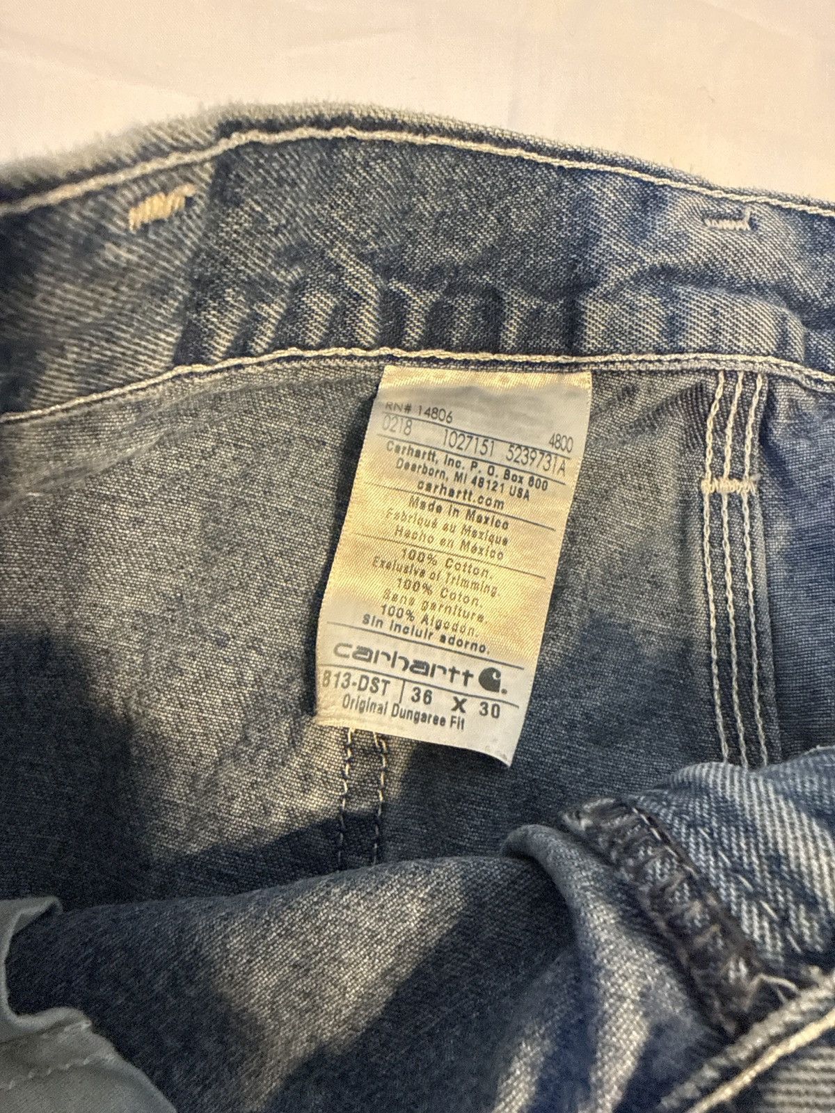 Carhartt Vintage 90s Carhartt Blue Denim Carpenter Pant Jeans Size US 34 / EU 50 - 3 Thumbnail