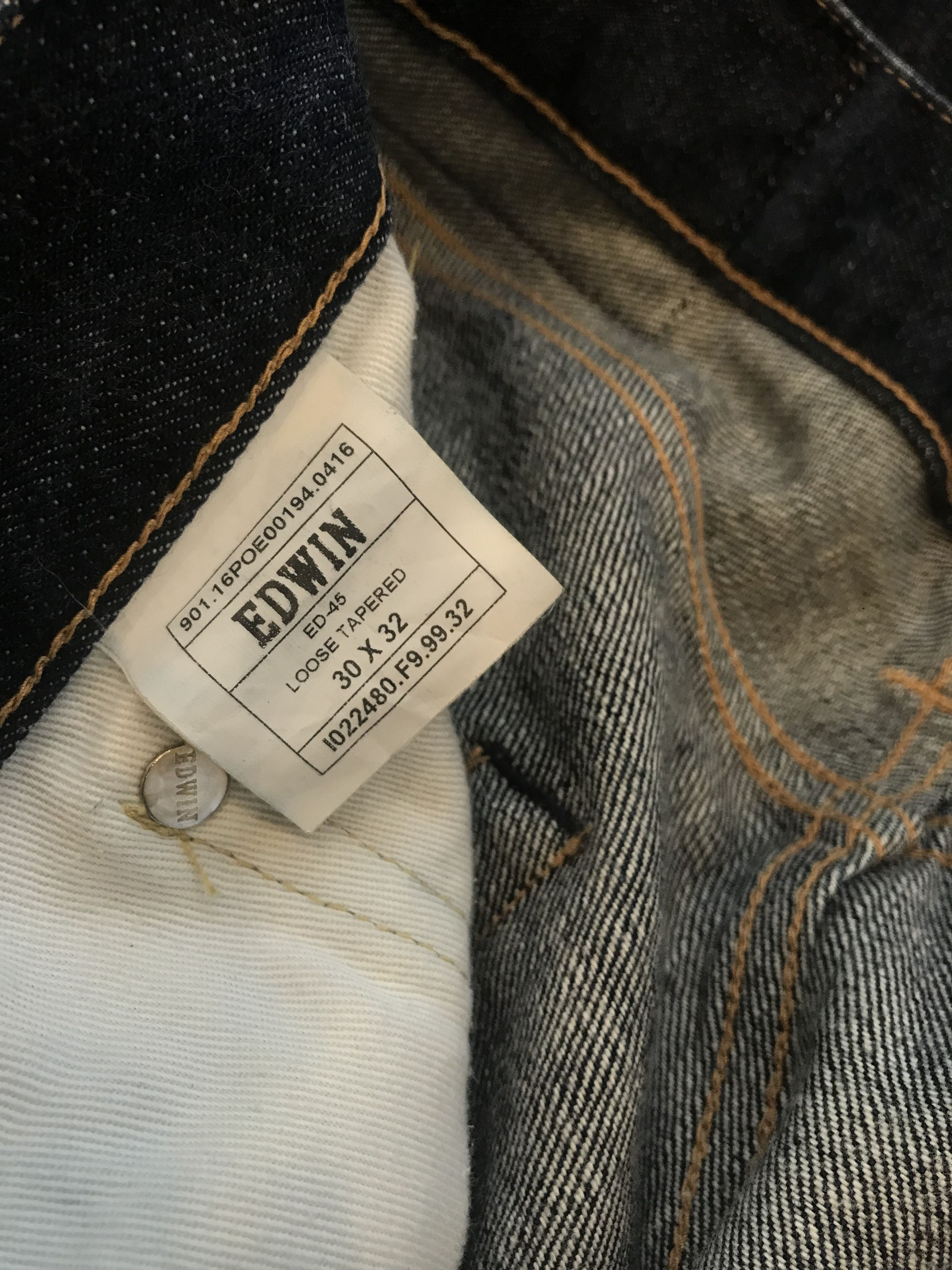 Edwin Edwin Selvedge Denim Tapered “Tokyo Japan” Size US 32 / EU 48 - 12 Thumbnail