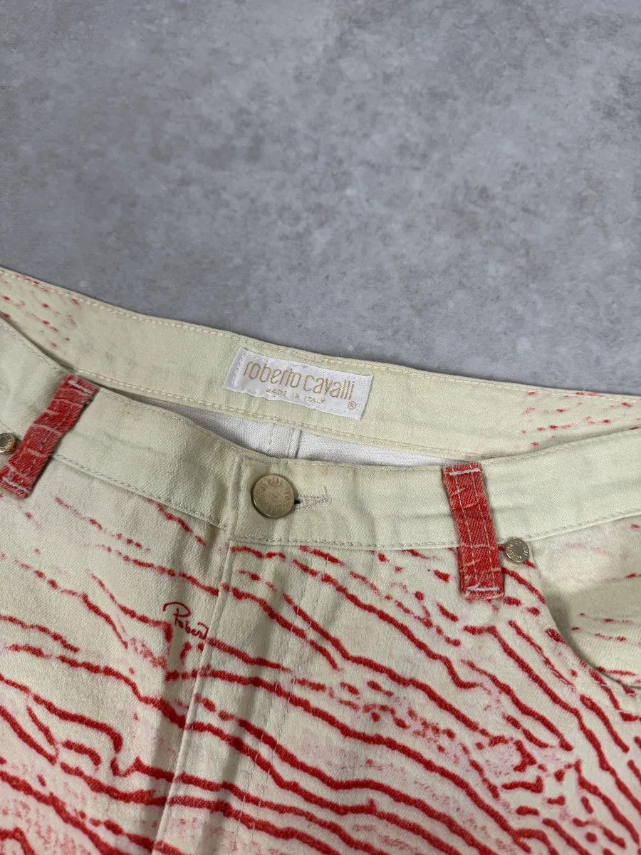 Roberto Cavalli 2000s Roberto Cavalli Red & White Coral Pants Size US 30 / EU 46 - 8 Thumbnail