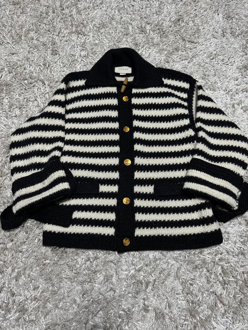 Gucci Striped Knit Sweater Jacket dmc