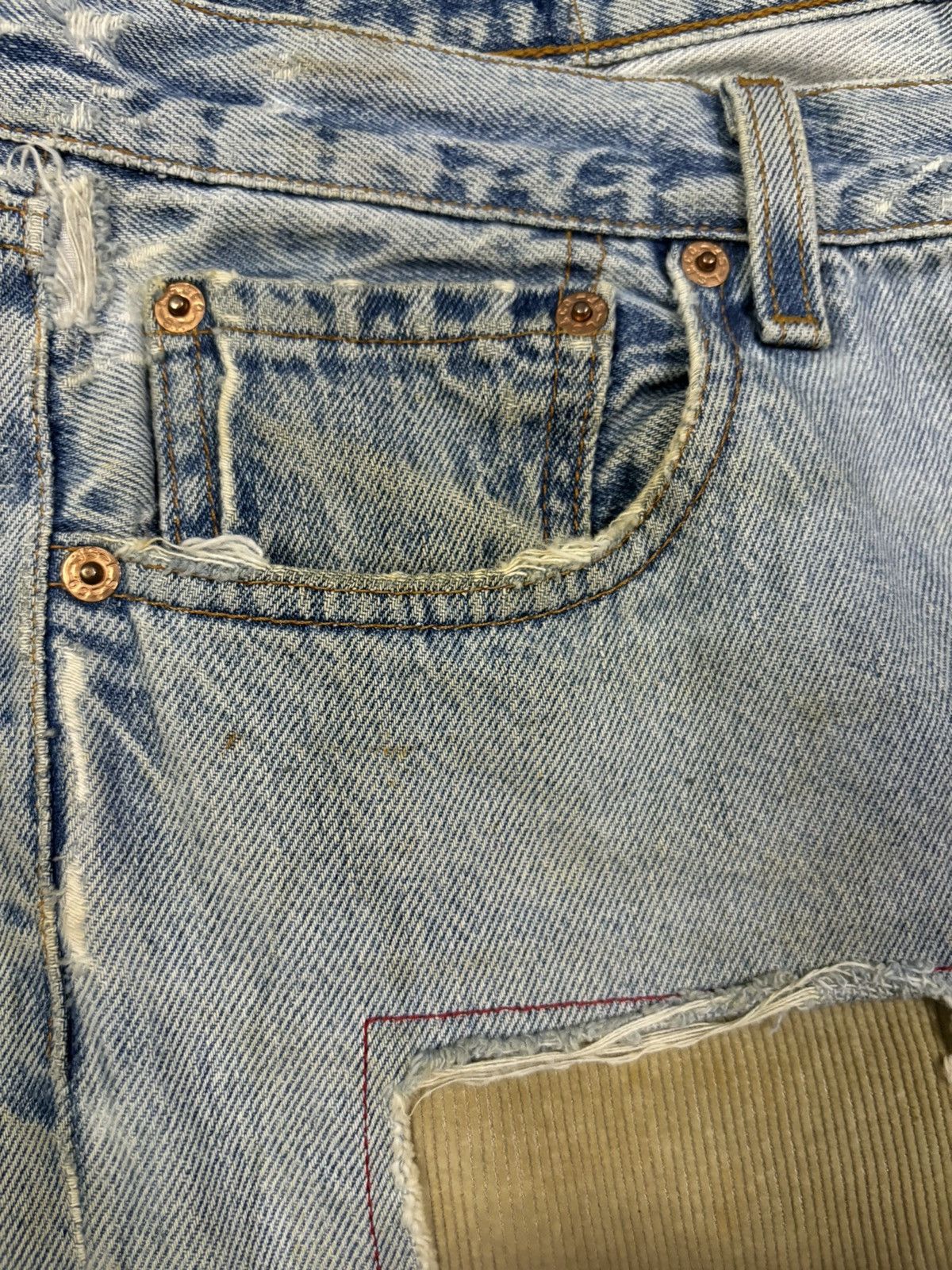 Kapital Vintage Levis 501 Patchwork Jeans Reconstructed by Kalimera Size US 32 / EU 48 - 8 Thumbnail