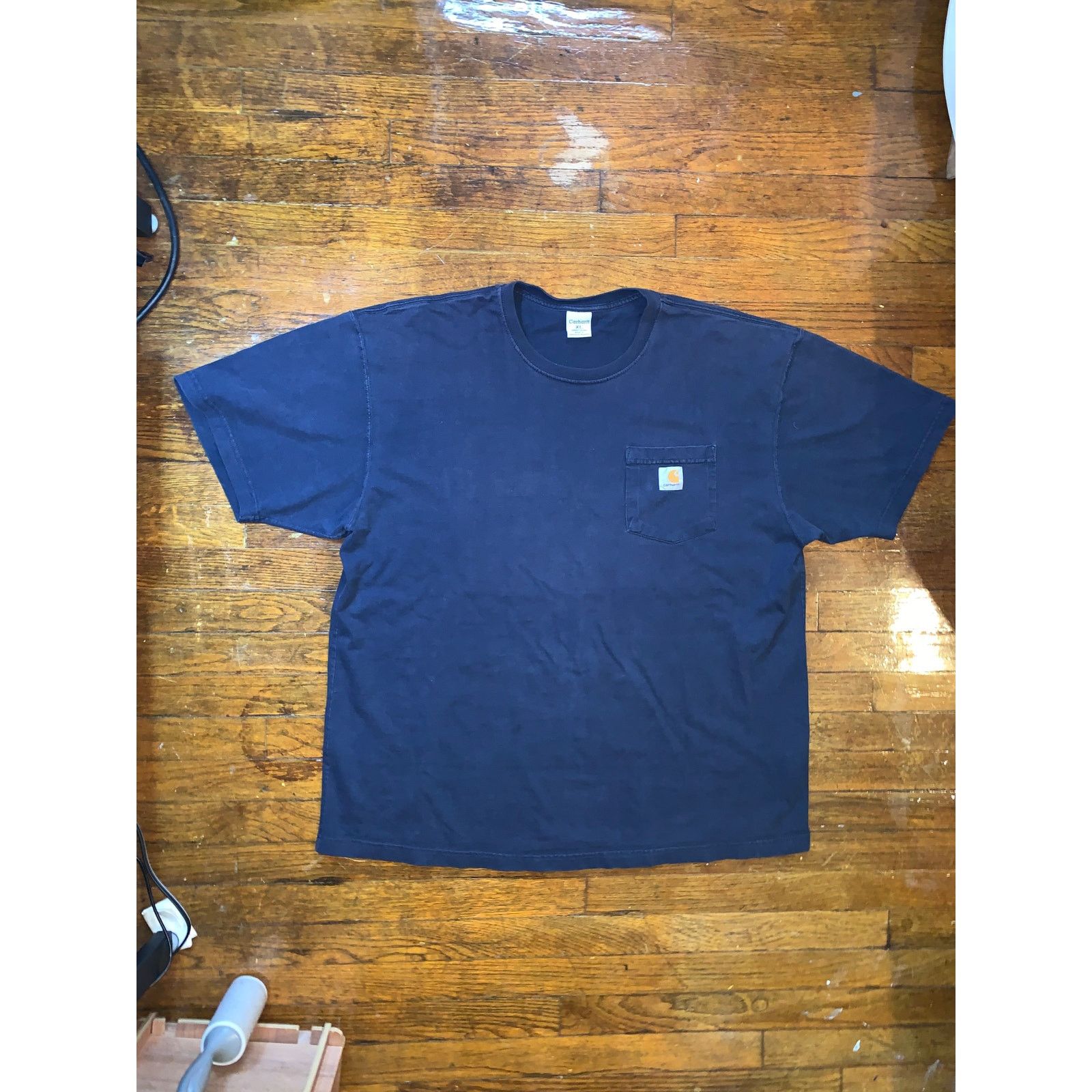 Carhartt Carhartt Pocket T Shirt XL Navy Blue 100% Cotton Size US XL / EU 56 / 4 - 1 Thumbnail