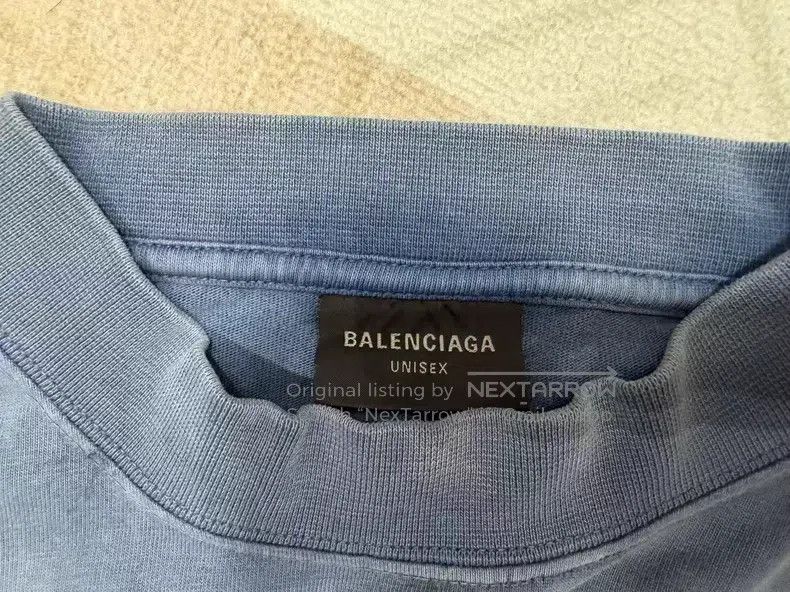 Balenciaga Balenciaga Washed Haze Blue 3B Phantom Short Sleeve Size US L / EU 52-54 / 3 - 4 Thumbnail