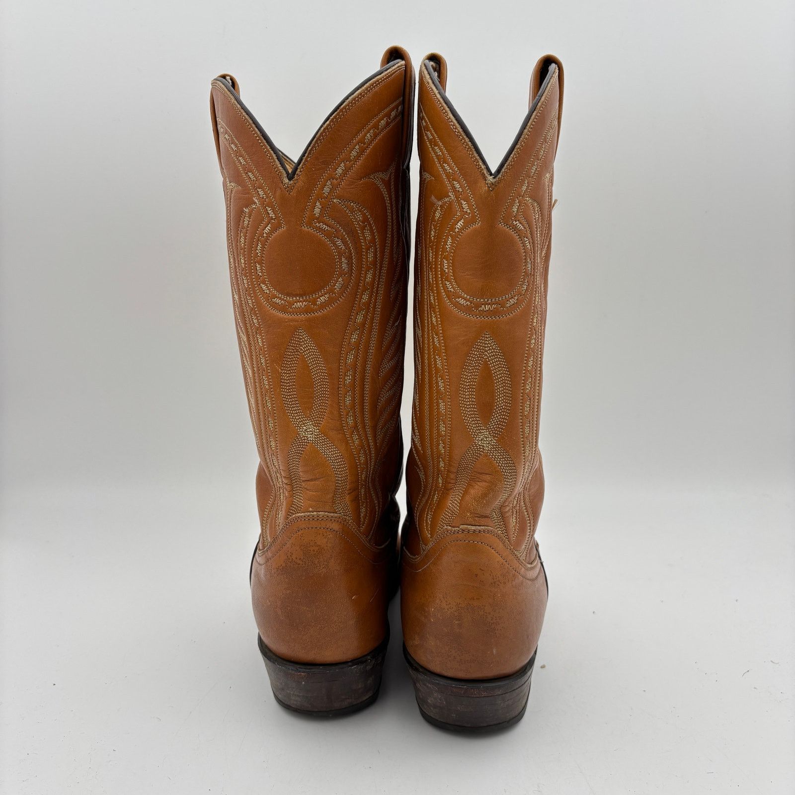 Tony Lama Vintage Tony Lama 6130 Stitched Leather Boots Men's 8.5D Size US 8.5 / EU 41-42 - 4 Thumbnail