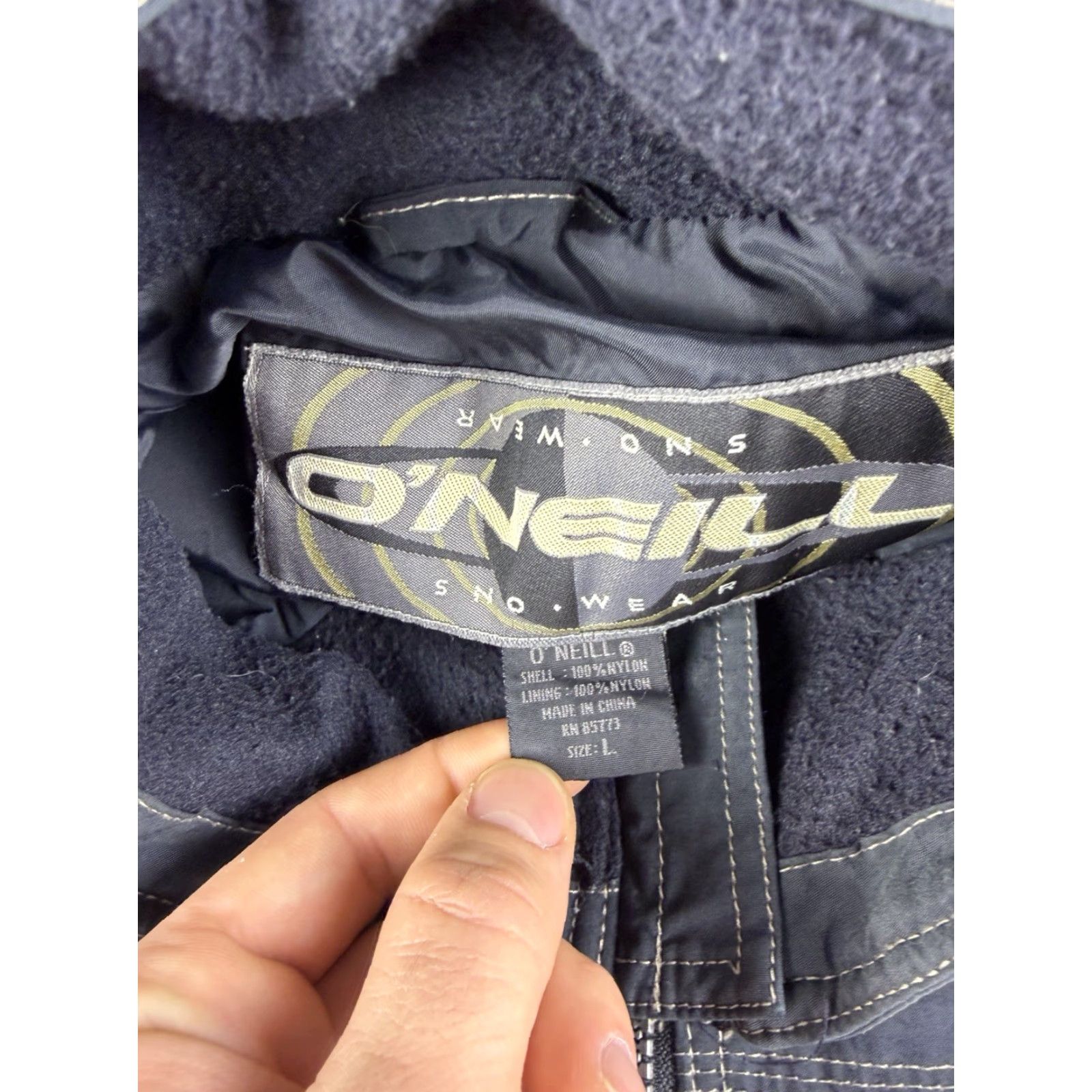 O'Neill VINTAGE O’Neill Jacket Men’s L Black Full Zip 90s Skiing Nylon Zip Embroidered Logo Men Size US L / EU 52-54 / 3 - 4 Thumbnail
