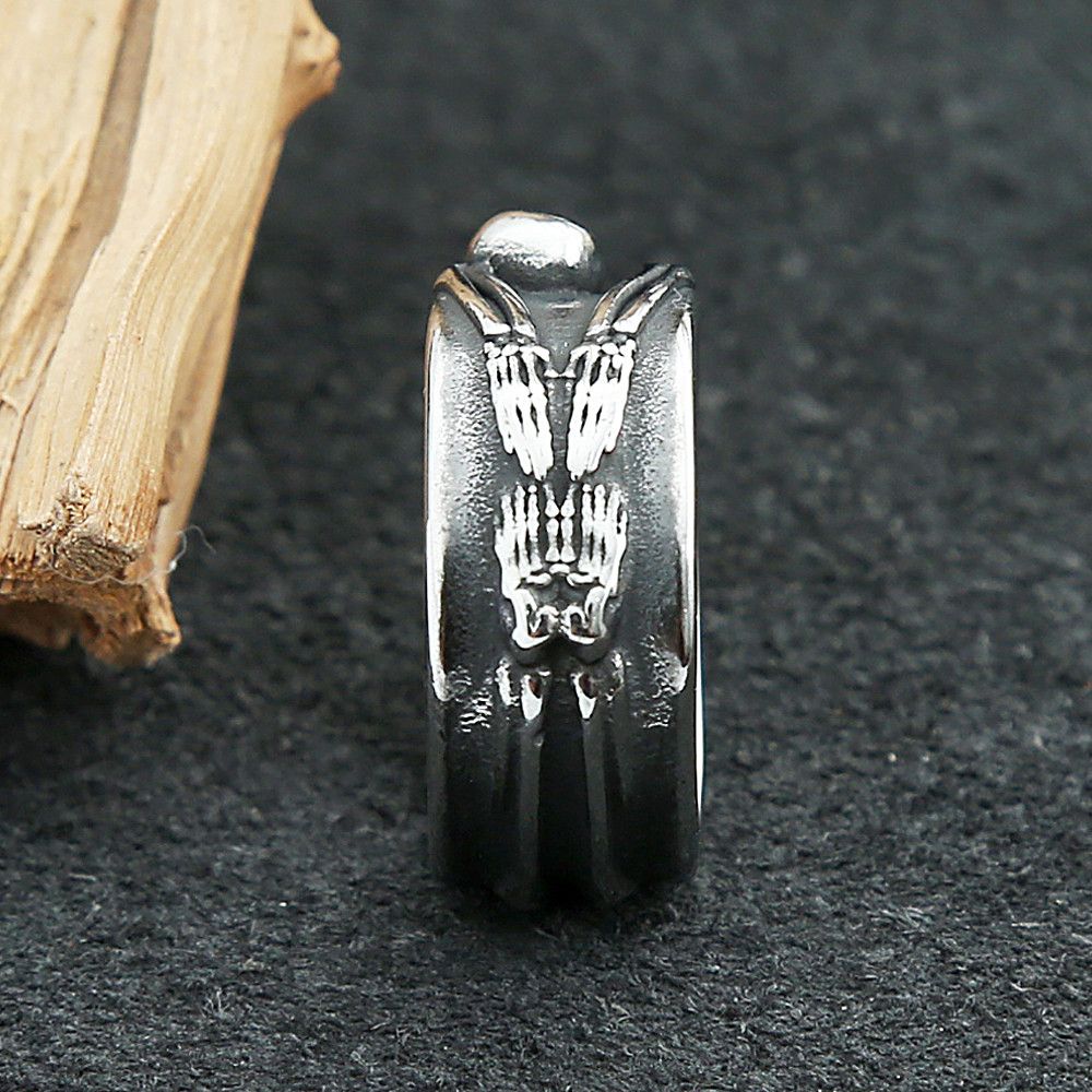 Jewelry Creative Skull Biker Ring Size ONE SIZE - 4 Thumbnail