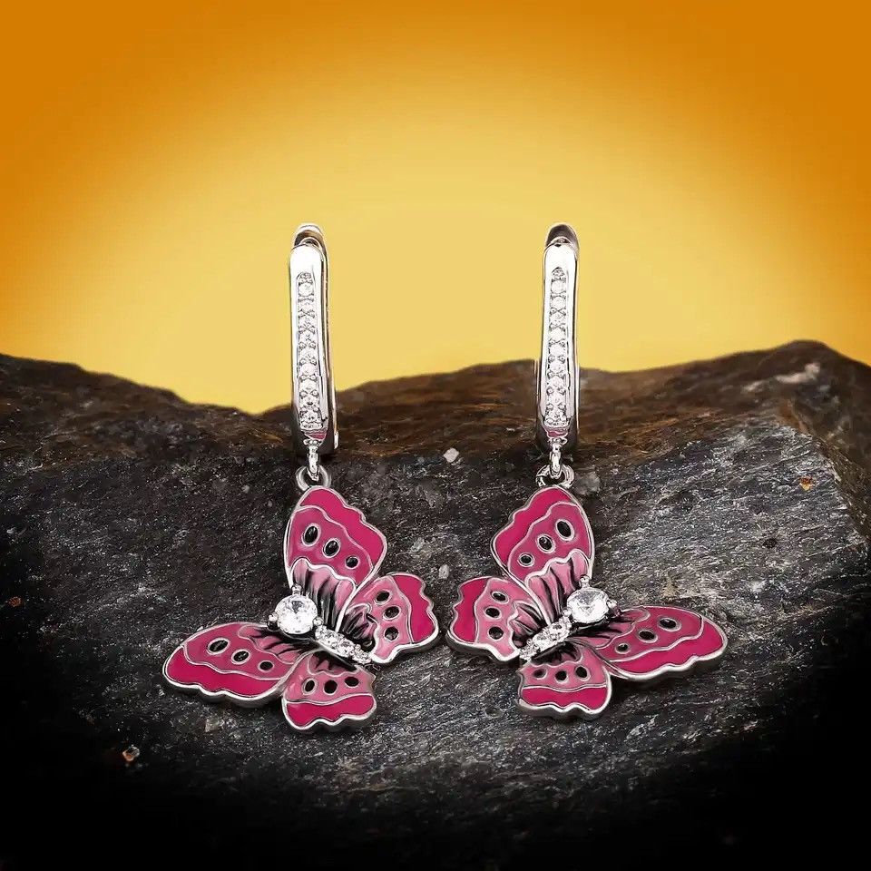 Jewelry Plated Butterfly Earrings Size ONE SIZE - 3 Thumbnail
