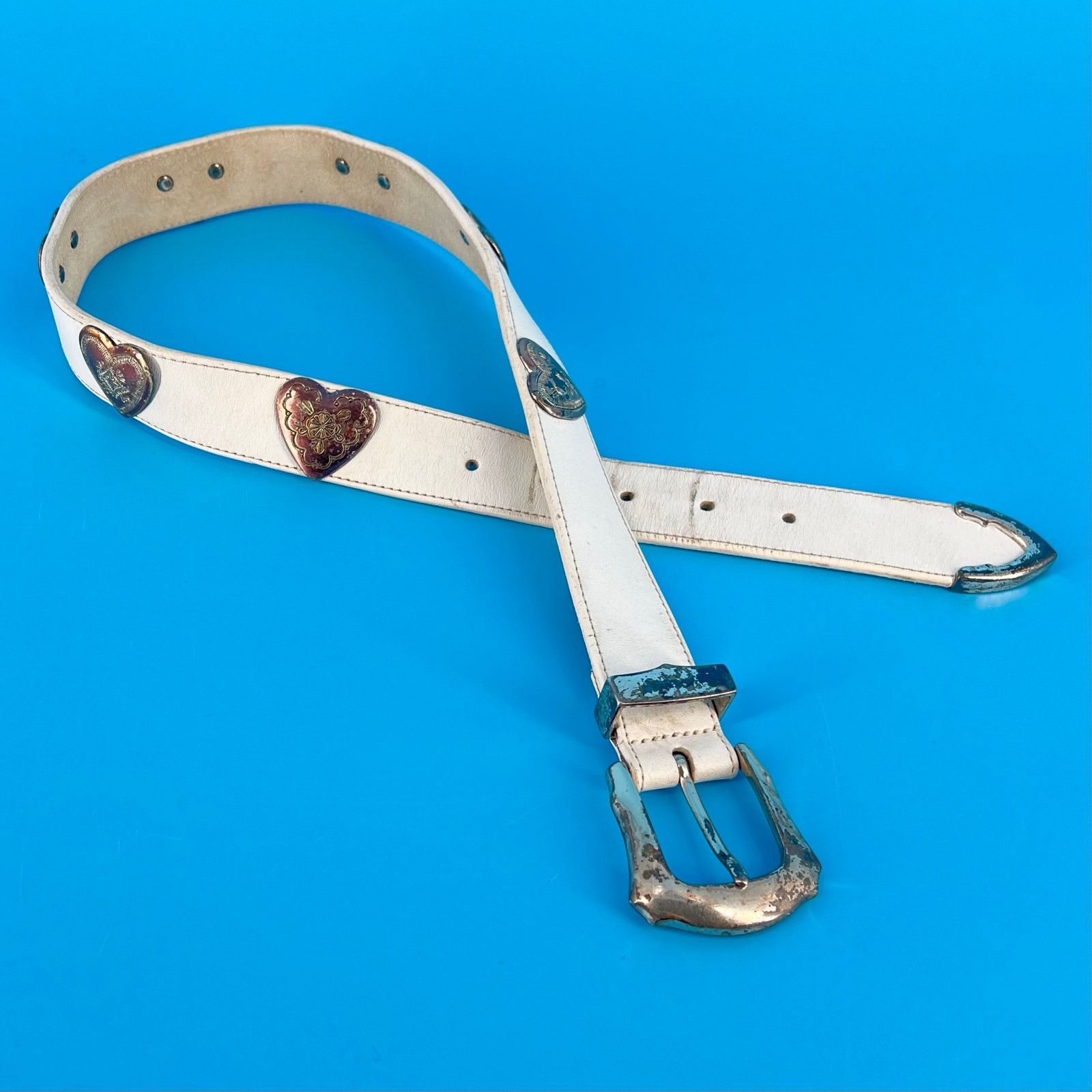 Vintage Asymmetrical Blue Belt Asymmetrical Belt - Etsy main image 3