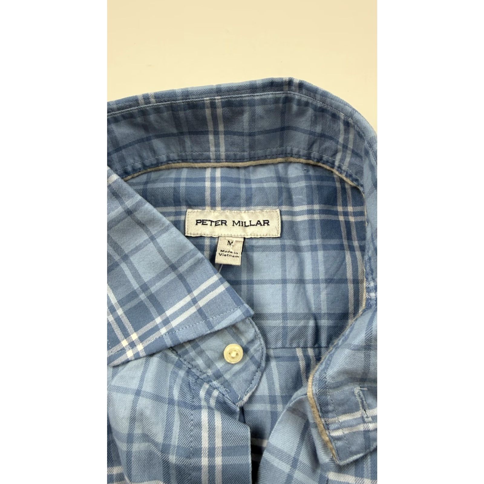 Peter Millar Peter Millar Shirt Mens Medium Blue Plaid Classic Fit 100% Cotton Button Down Size US M / EU 48-50 / 2 - 4 Thumbnail