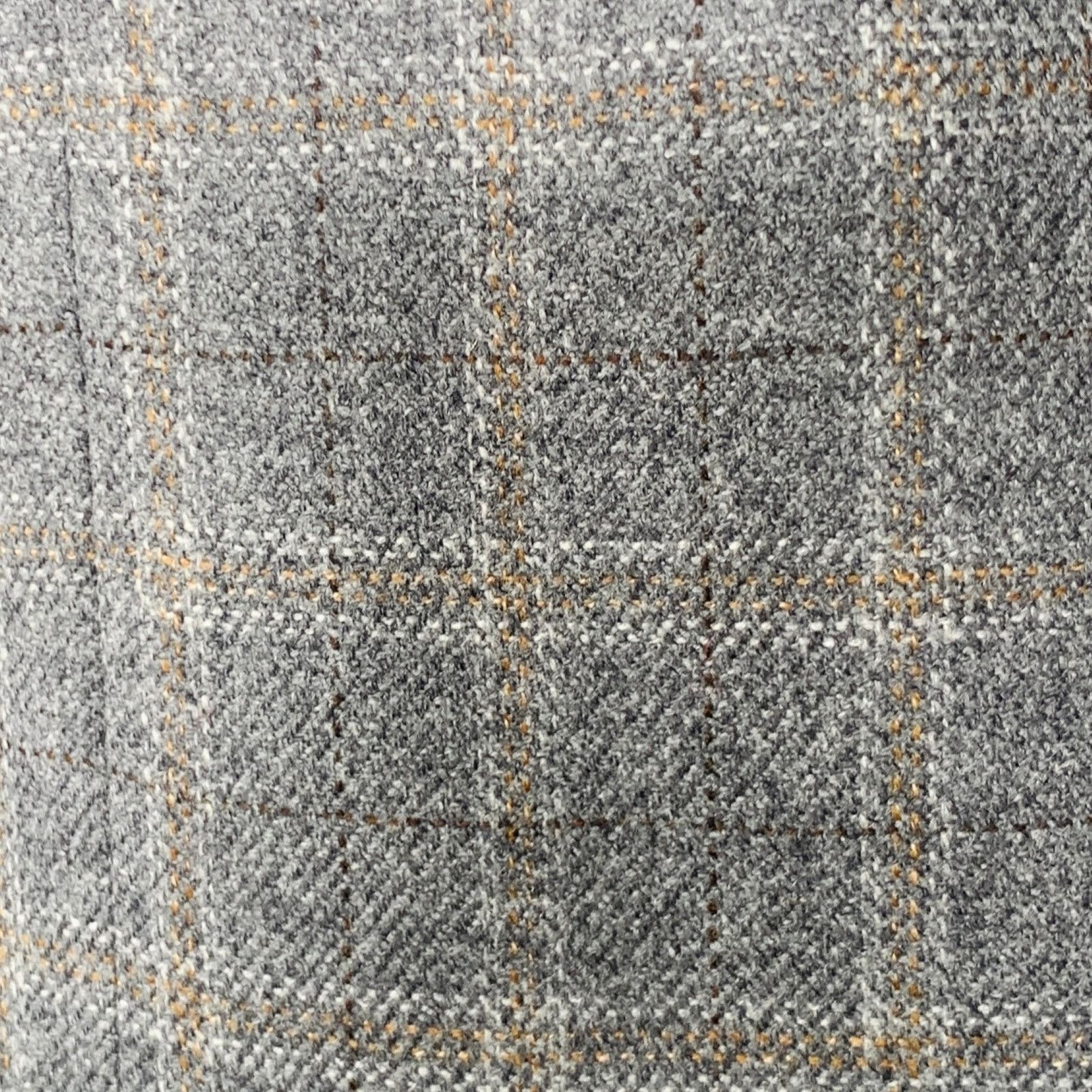 Other BARONI Size 42 Grey Plaid Wool Notch Lapel Sport Coat Size 42R - 2 Thumbnail