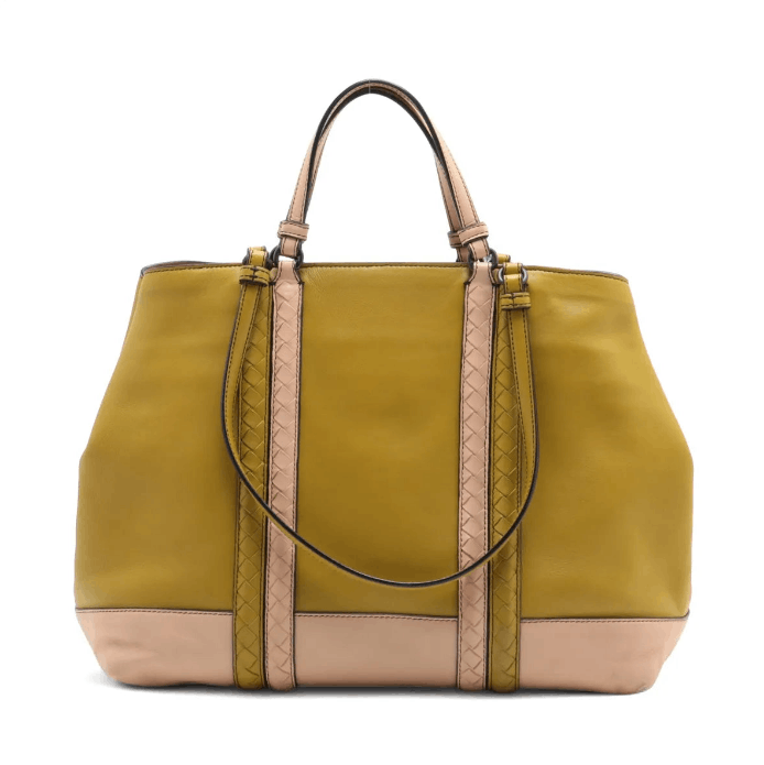 Bottega Veneta Intrecciato Corso Leather Tote Bag Green x Pink Size ONE SIZE - 2 Thumbnail