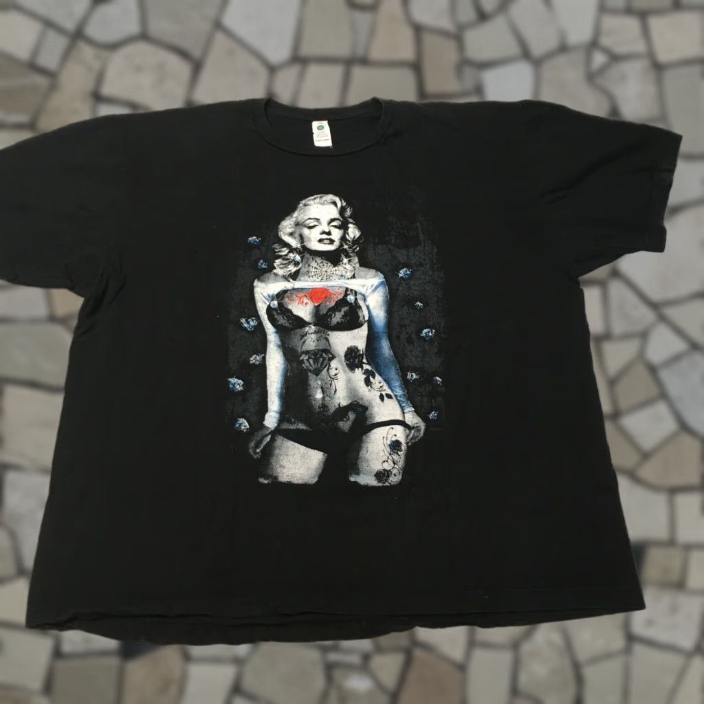 Vintage Nike Shirt Men XXL Black - Marilyn Monroe unbreakable lingerie? (Adapted) Size US XXL / EU 58 / 5 - 1 Thumbnail