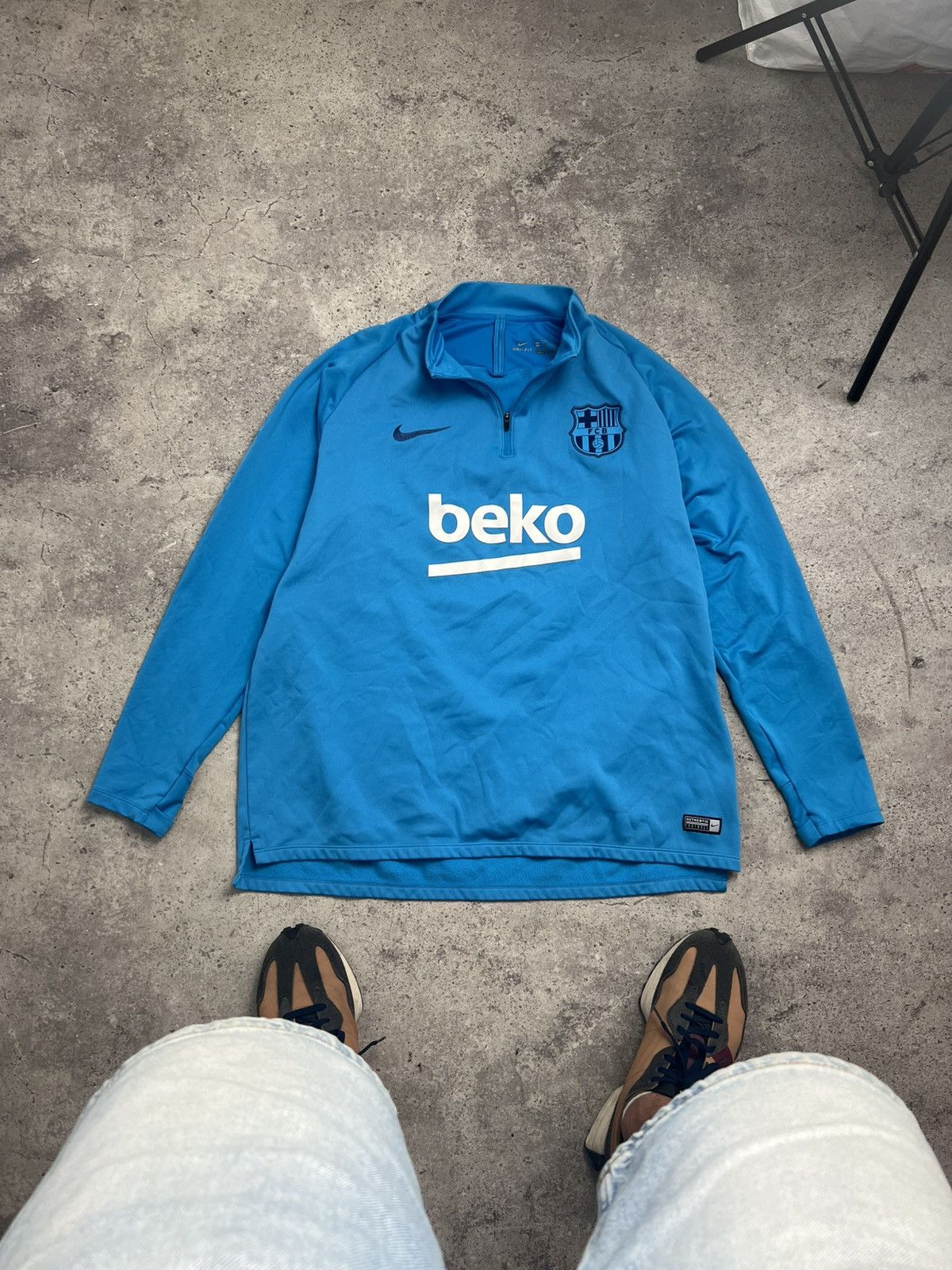 Nike Fc Barcelona Nike training fleece long sleeve top Size US XXL / EU 58 / 5 - 1 Thumbnail